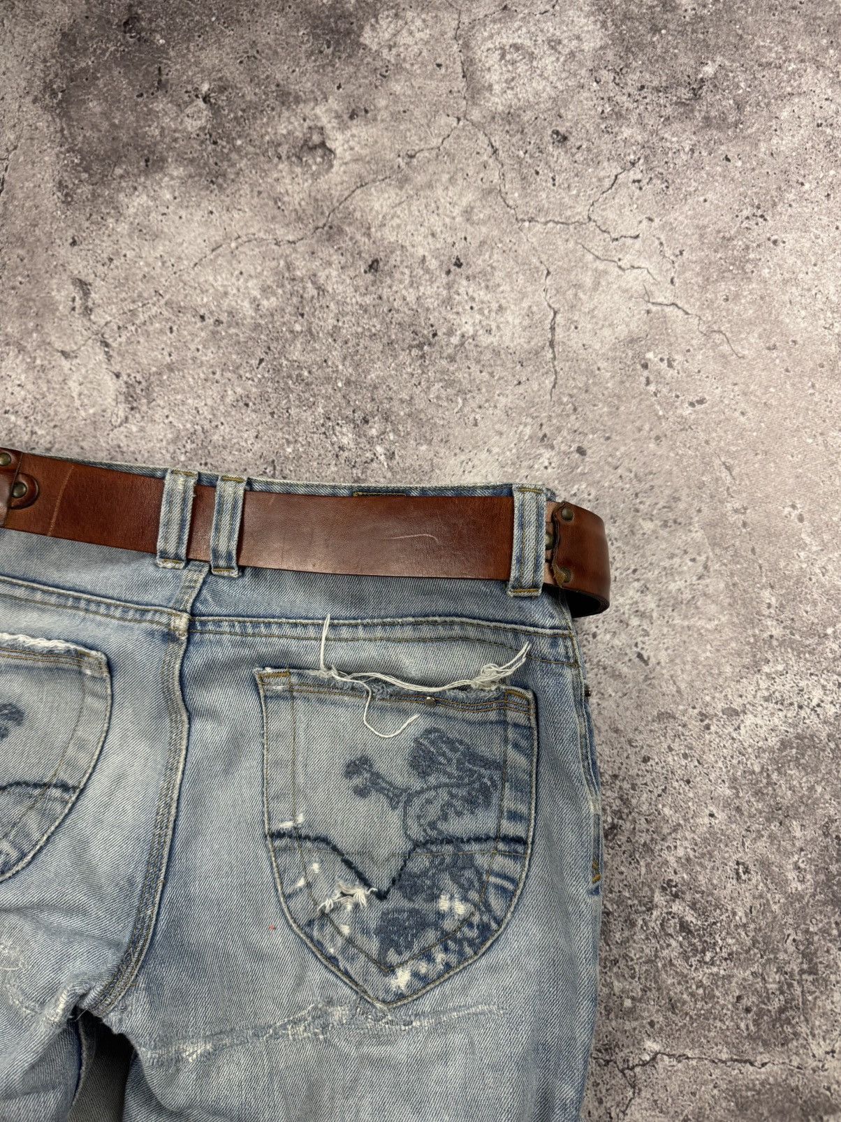 Vintage Diesel Japanese Style Archive Patchwork Leather Belt