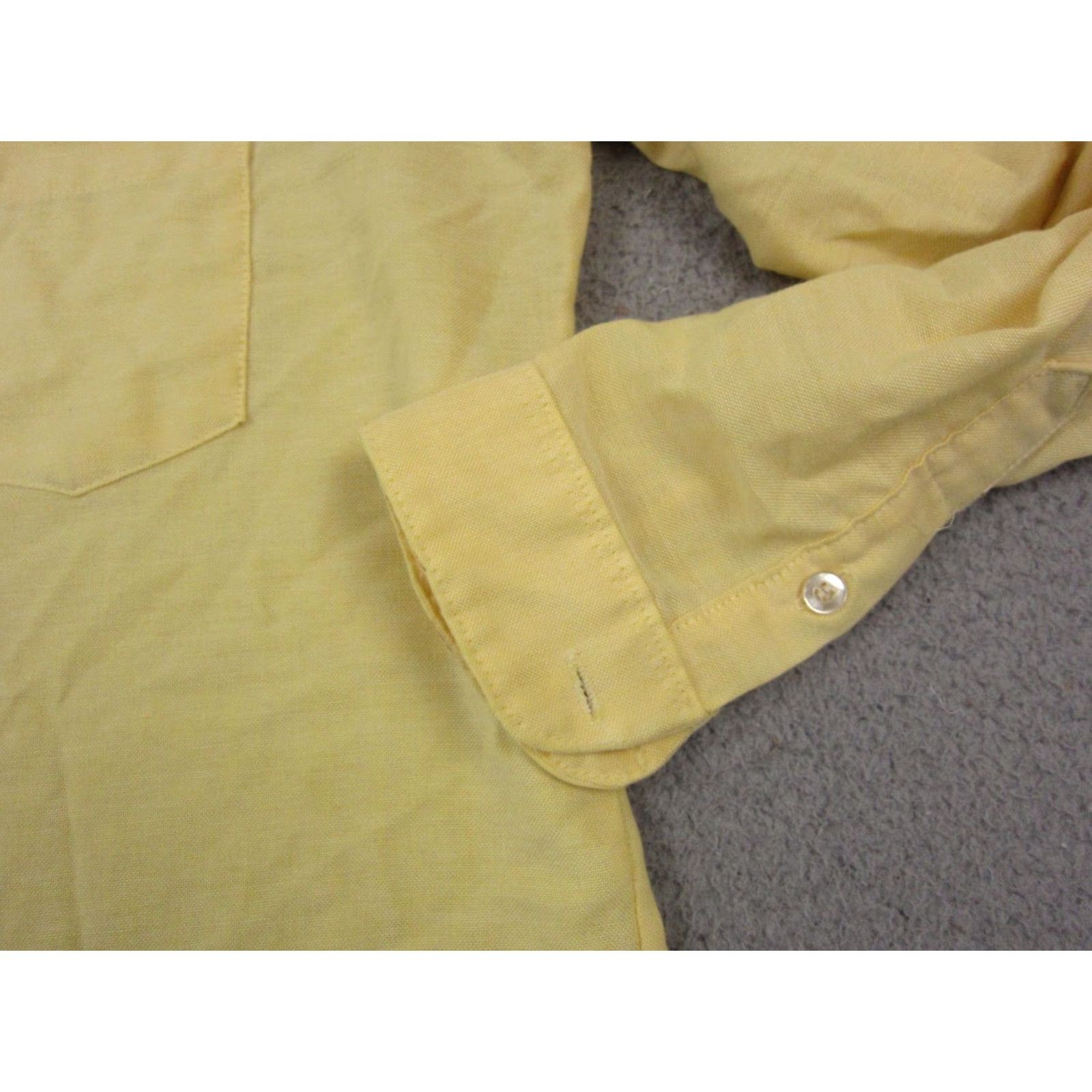 Sears VINTAGE Sears Shirt Teens 12 Yellow Button-Up Short Sleeve Collared 70s 80s Classic Mens Womens Boys Girls Size XL / US 12-14 / IT 48-50 - 6 Thumbnail