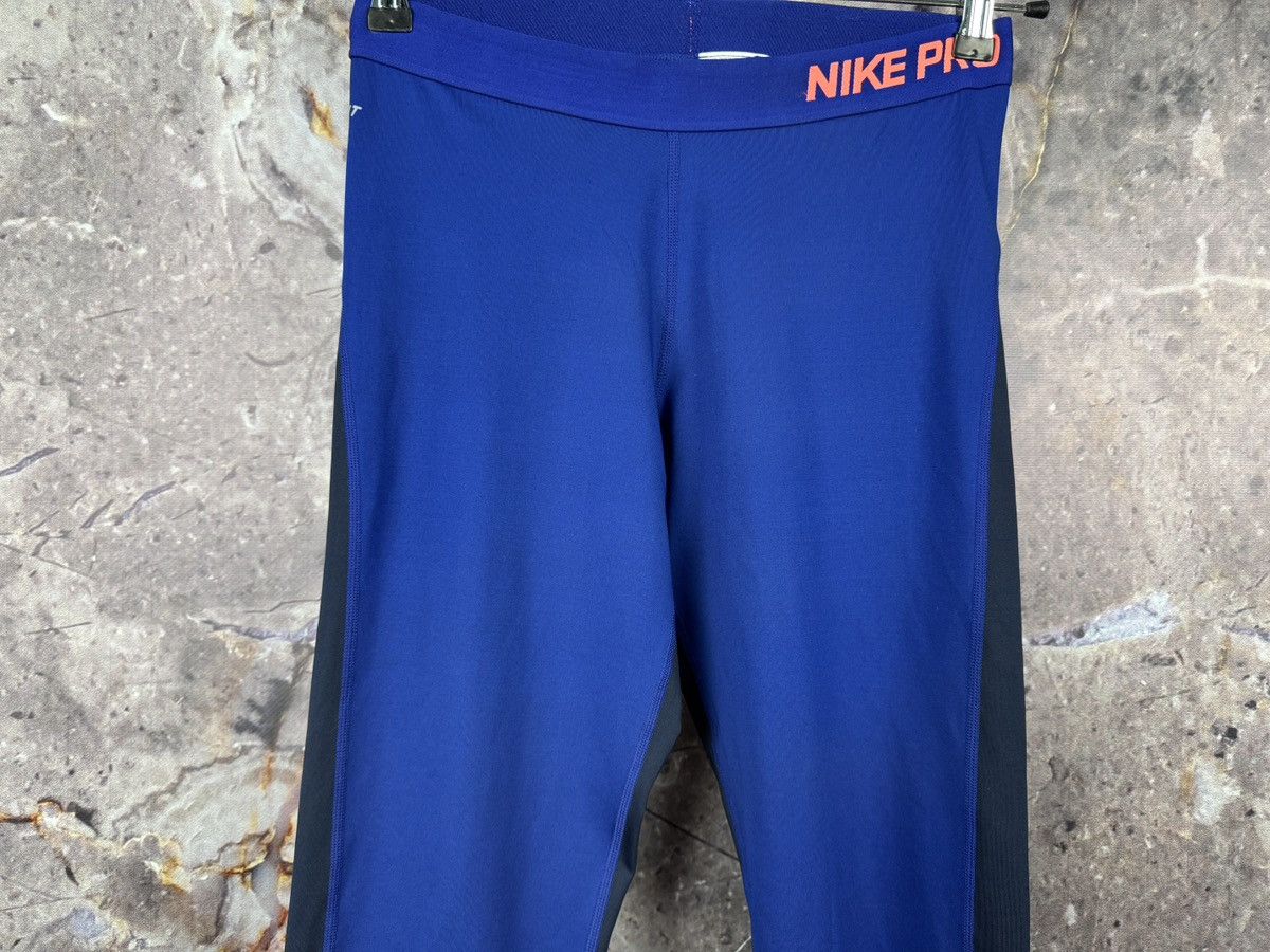 Nike Nike Pro Dri-Fit Blue Compression Training Leggings Athletic Size 34" / US 12 / IT 48 - 3 Thumbnail