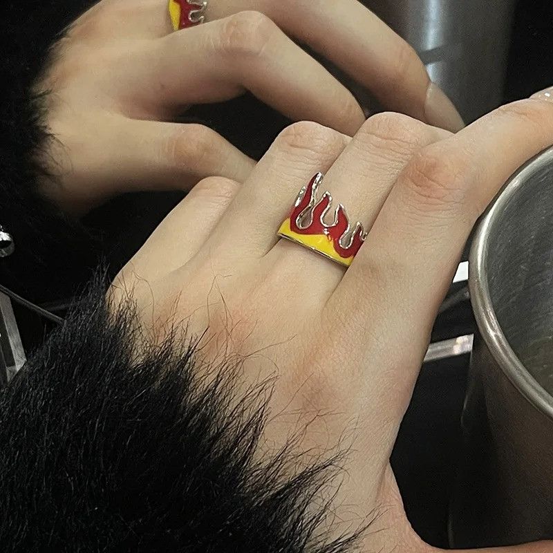 Jewelry × Vintage Retro Flame Ring Size ONE SIZE - 3 Thumbnail