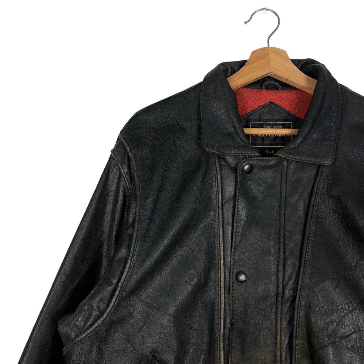 Japanese Brand 🔥Vtg Bomber Genuine Leather Jacket Fly Pierre Bonee Japan Size US L / EU 52-54 / 3 - 7 Thumbnail