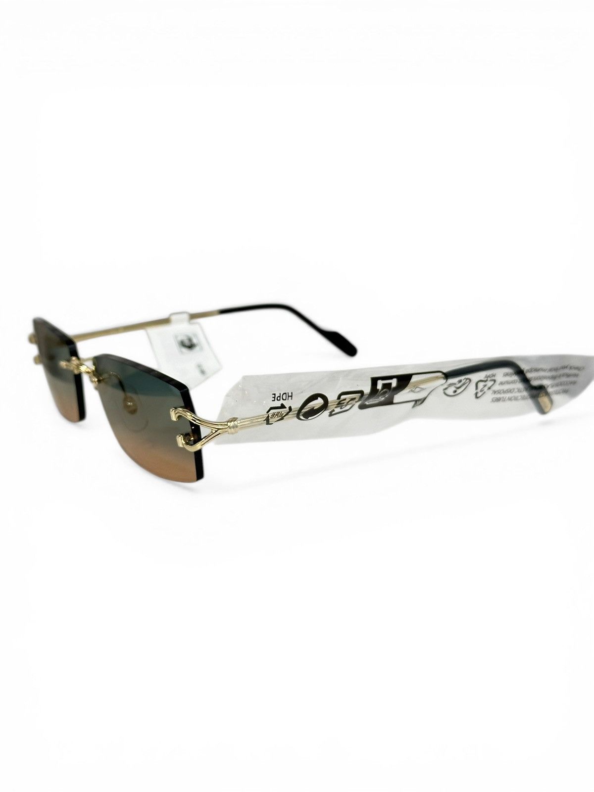 Cartier Cartier Rectangle Ombre Rimless Sunglasses CT0550S Size ONE SIZE - 4 Thumbnail