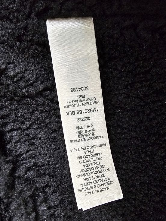 7 For All Mankind 7 For All Mankind Western Trucker Jacket Black Sherpa Lined Size US XXL / EU 58 / 5 - 6 Thumbnail