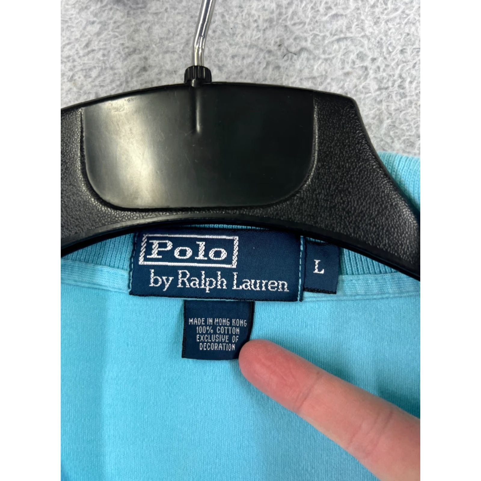 Polo Ralph Lauren VINTAGE Polo Ralph Lauren Shirt Men Large Blue Golf Pony Logo Short Sleeve Cotton Size US L / EU 52-54 / 3 - 3 Thumbnail