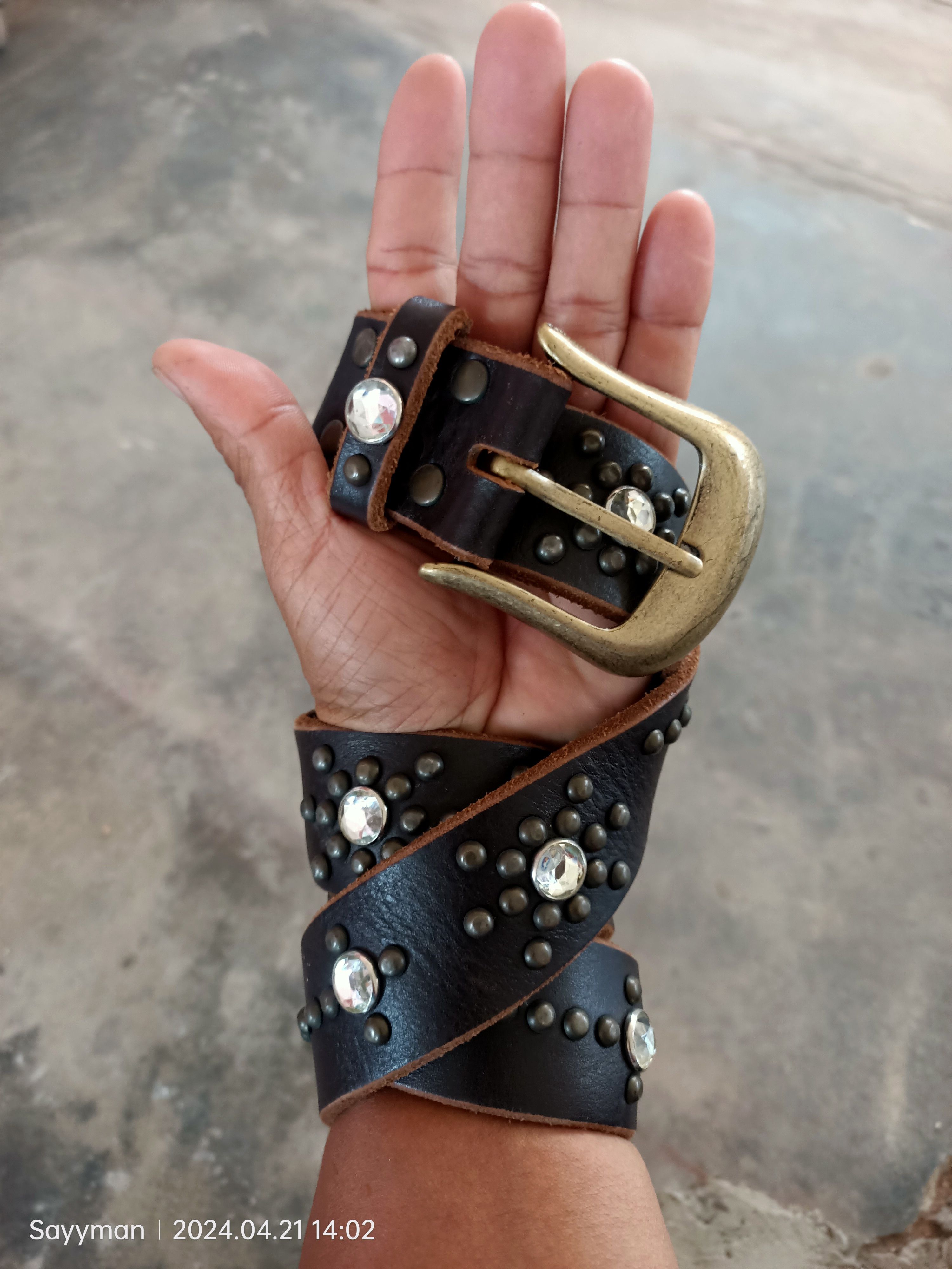 Hysteric Glamour Hysteric Glamour Chaos metal buckle leather studd