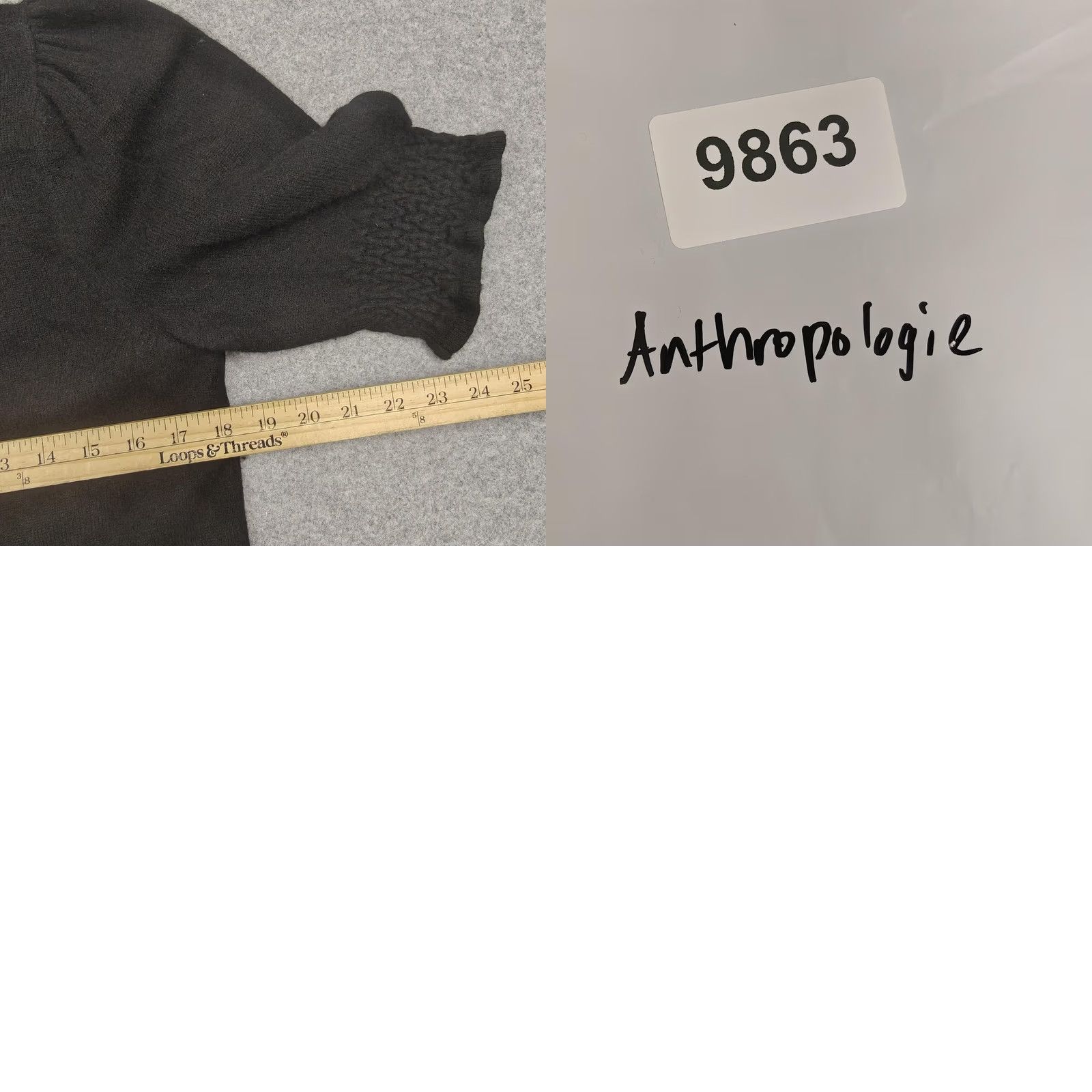Anthropologie Anthropologie Sweater Womens Small Black Cashmere Mock Neck Ruffle Short Sleeve Size S / US 4 / IT 40 - 8 Thumbnail