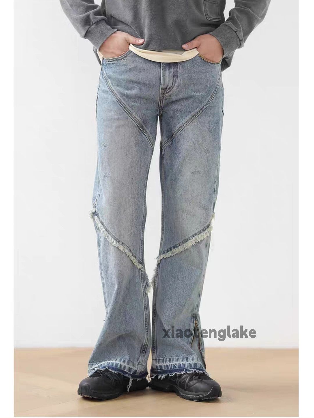 Jean zx vintage washed faded punk grunge bootcut zipper jeans Size US 36 / EU 52 - 8 Thumbnail