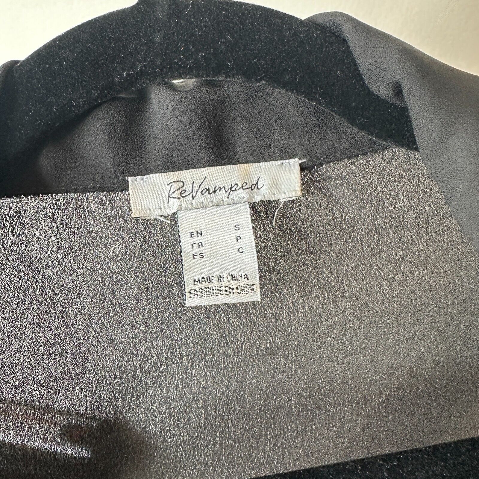 Other ReVamped Black Roll Tab Tie Waist Waterfall Neck Wrap Dress Size S / US 4 / IT 40 - 8 Thumbnail