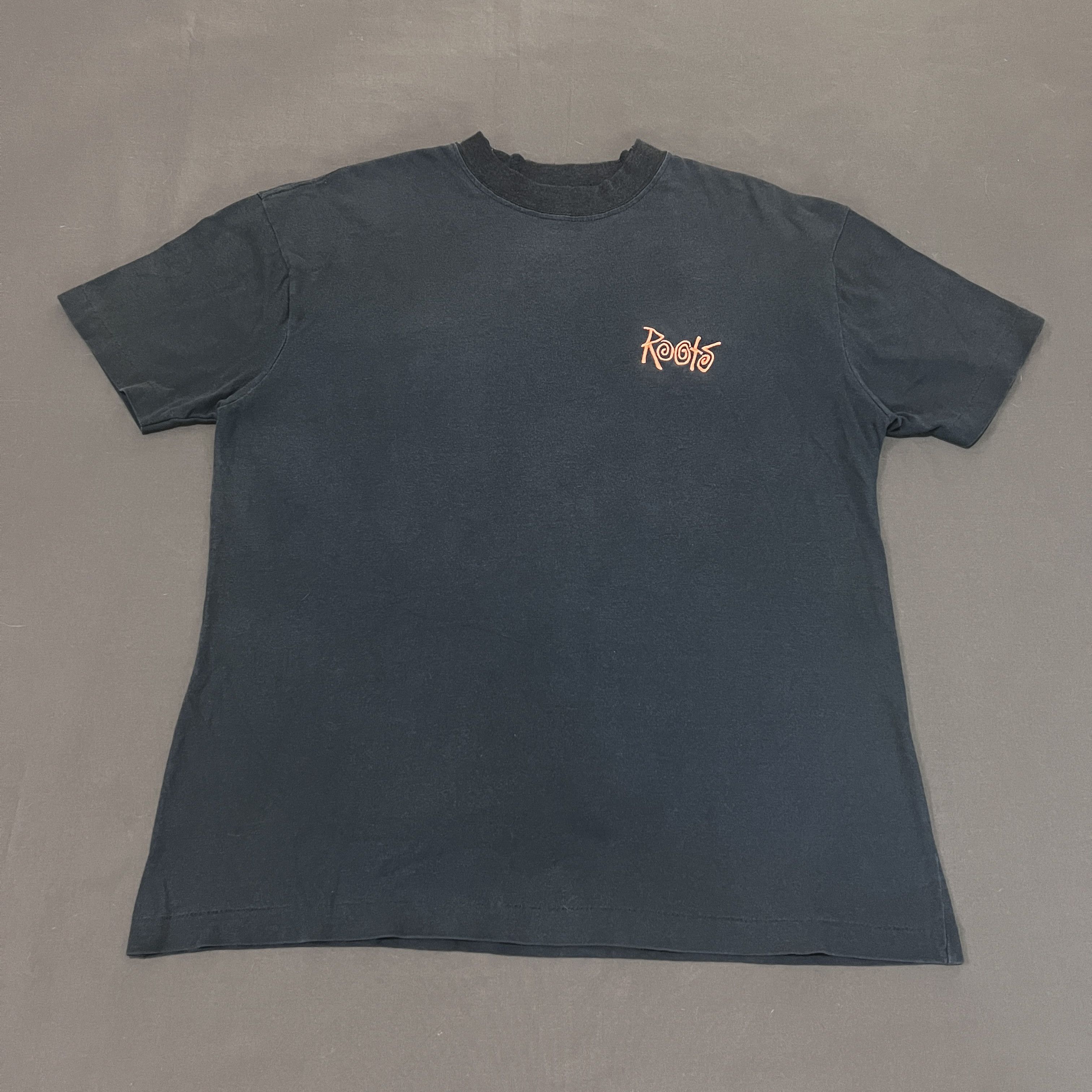 Vintage Vintage 90s Roots Skateboards Tee Faded Single Stitch Size US L / EU 52-54 / 3 - 2 Thumbnail