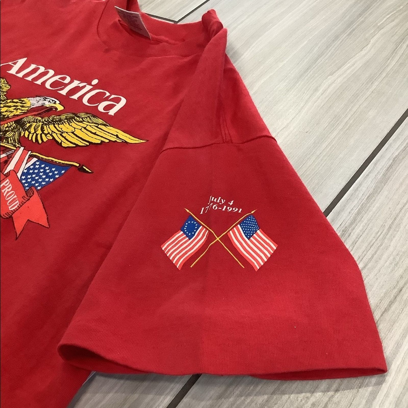 Delta 1991 July 4th America Vintage T-shirt Size US XL / EU 56 / 4 - 3 Thumbnail
