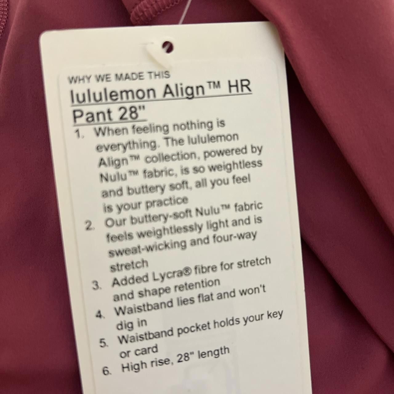Designer Lululemon Align Hr Pant 28 8231 Size 30" / US 8 / IT 44 - 3 Thumbnail