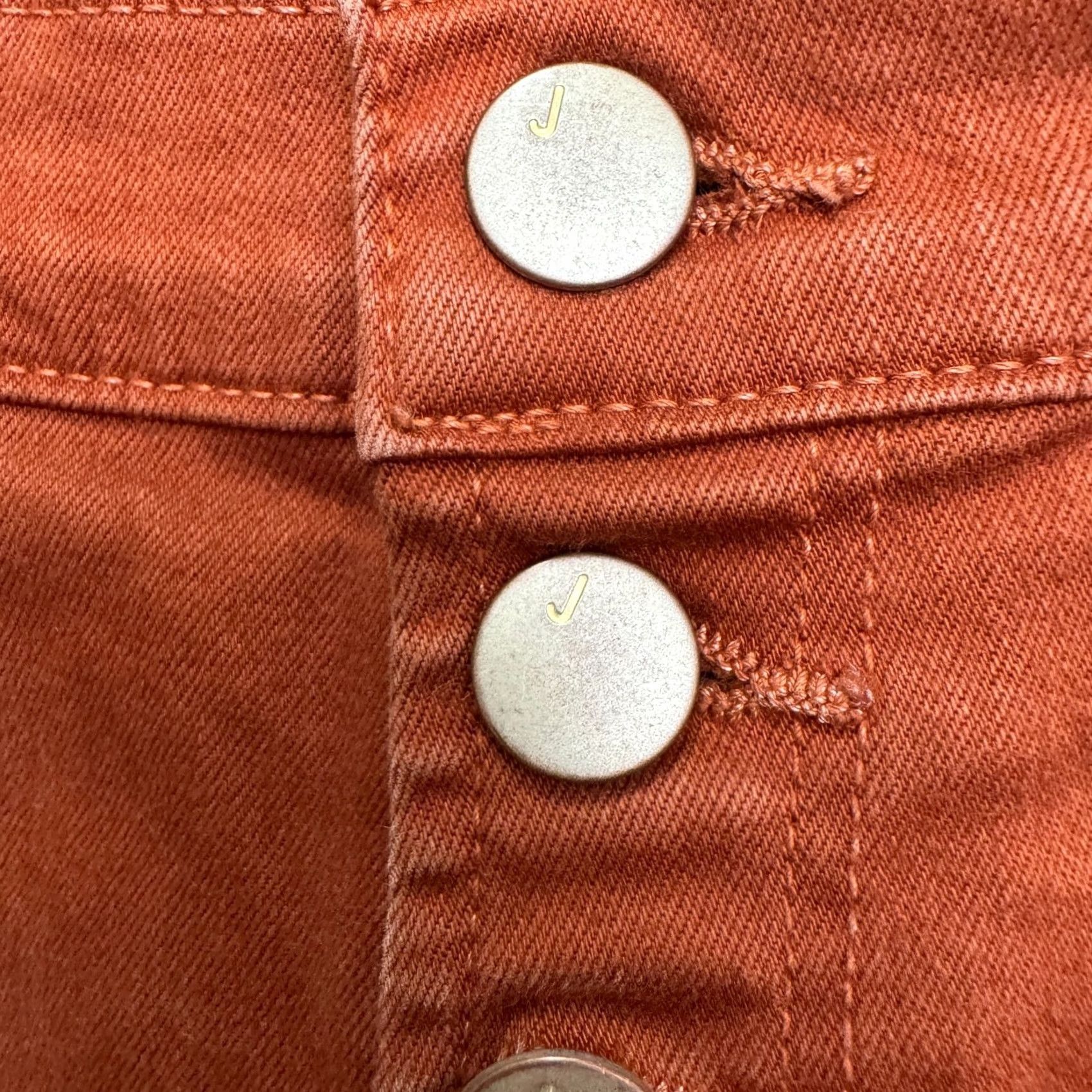 J Brand J Brand Lillie High Rise Flared Denim Jeans Womens 27 Rust Orange Button Fly Size 27" / US 4 / IT 40 - 5 Thumbnail