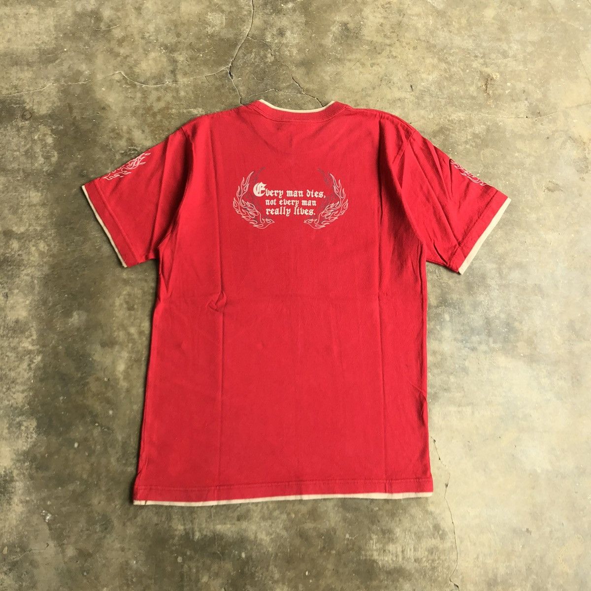 20471120 2000s Blebo Tribal Grunge Punk Style T-shirt Red Size US M / EU 48-50 / 2 - 1 Thumbnail