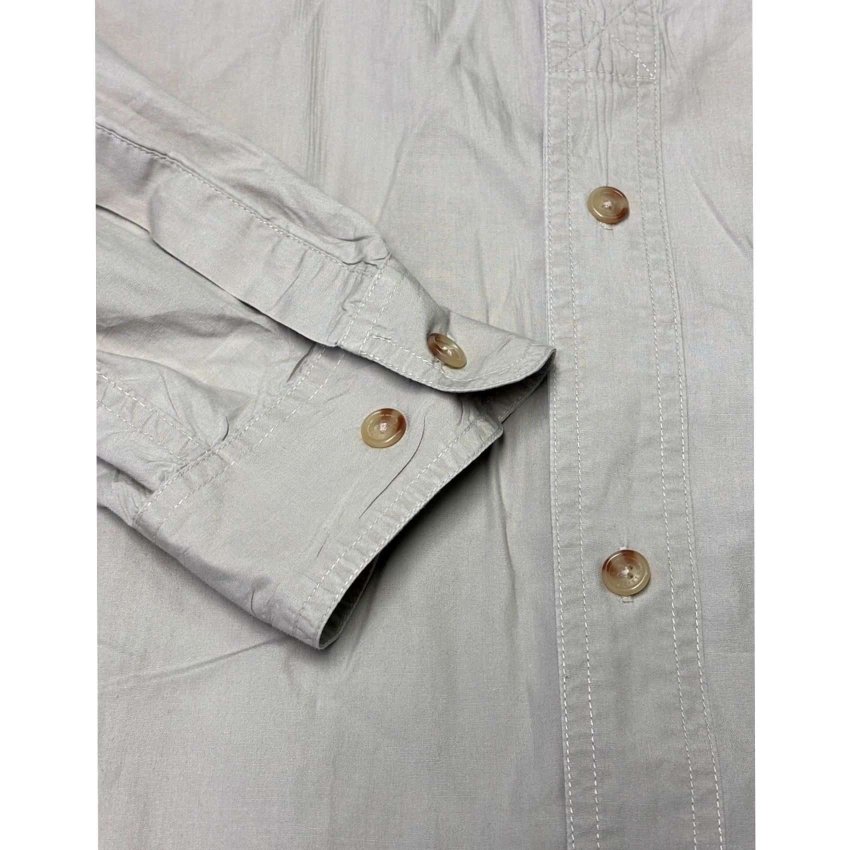 Orvis VINTAGE Orvis Mens Khaki Cotton Long Sleeve Fishing Shirt Vented Shoulder L Size US L / EU 52-54 / 3 - 3 Thumbnail
