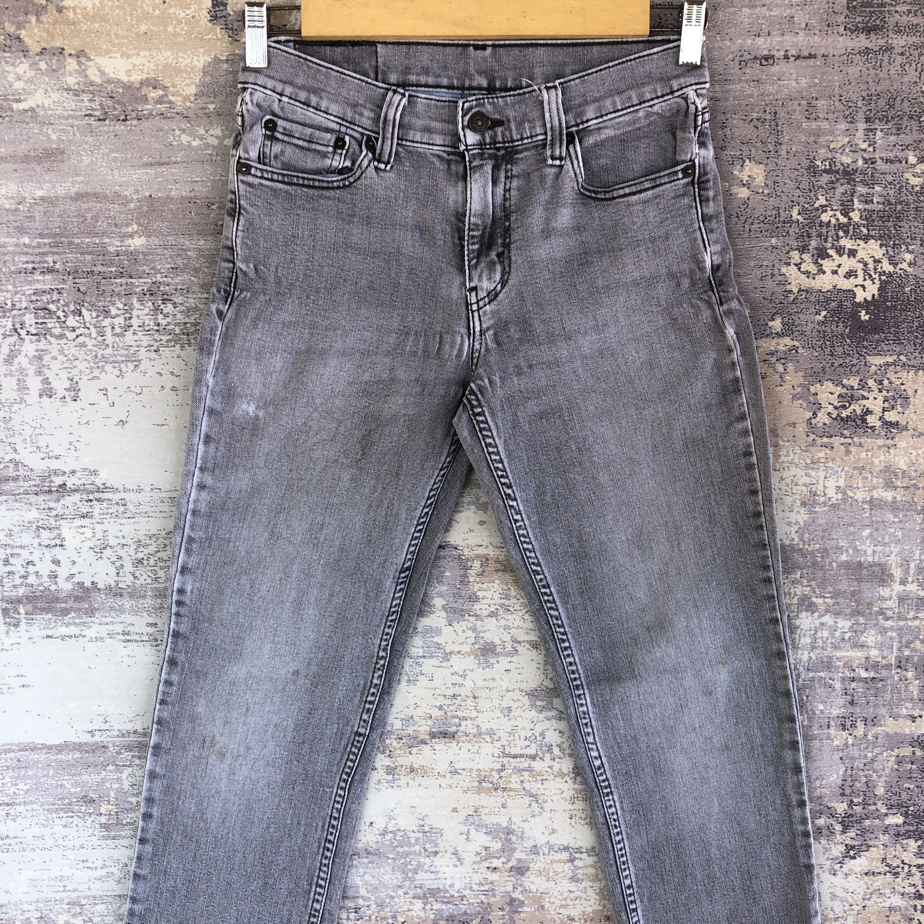 Vintage Levis 511 Faded Black Jeans Levi's Ash Gray Denim