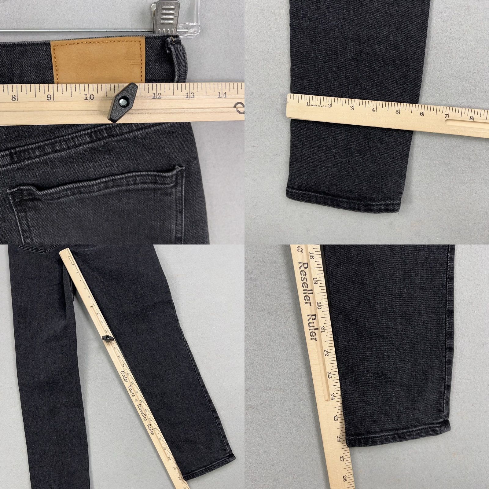 Aritzia Denim Forum Jeans Womens 24 Black Aritzia Yoko High Rise Slim Button Fly Size 42" / US 20 - 9 Thumbnail