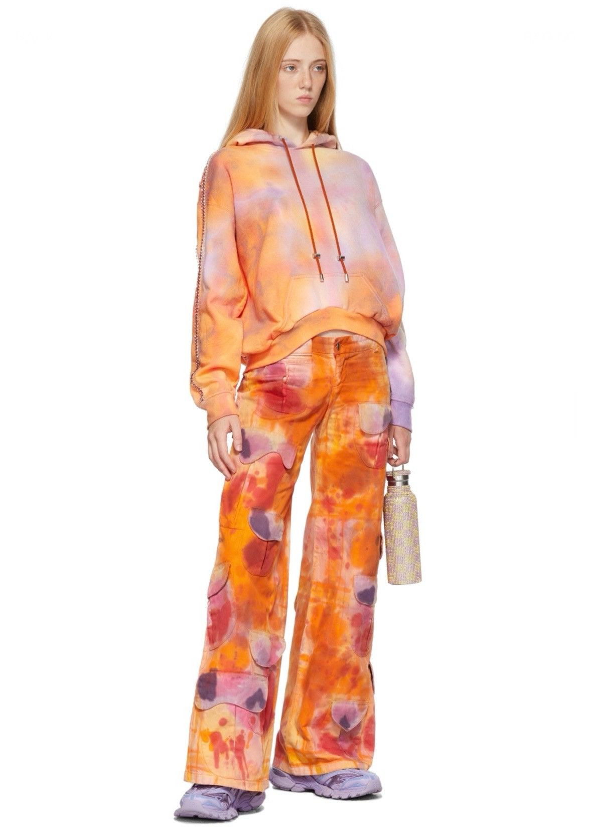 Collina Strada COLLINA STRADA Orange Round Hem Sporty Spice Hoodie Size L / US 10 / IT 46 - 9 Thumbnail