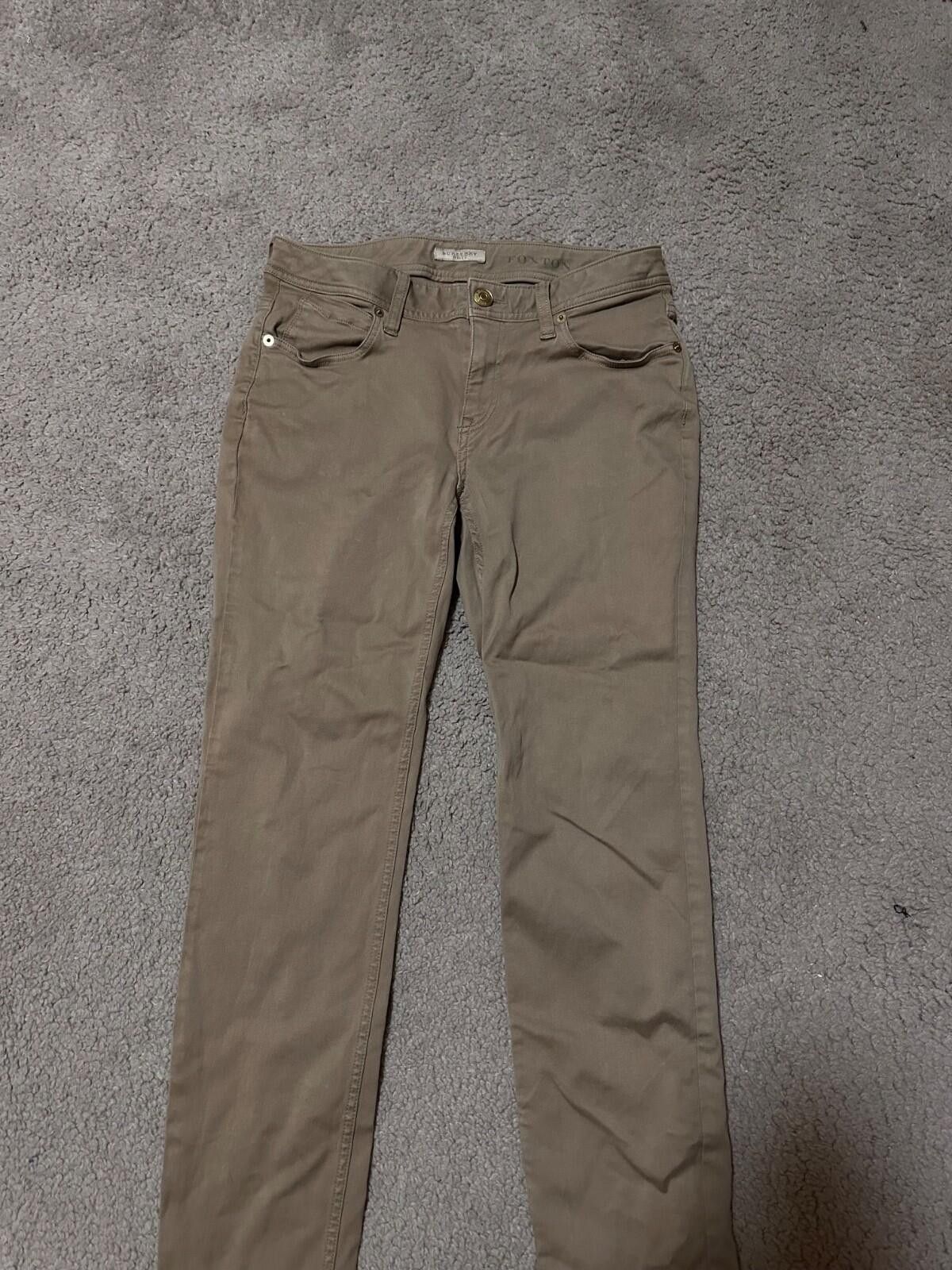 Burberry Burberry Brit Womens Jeans Size 28 Brown Cotton Skinny Size 28" / US 6 / IT 42 - 3 Thumbnail
