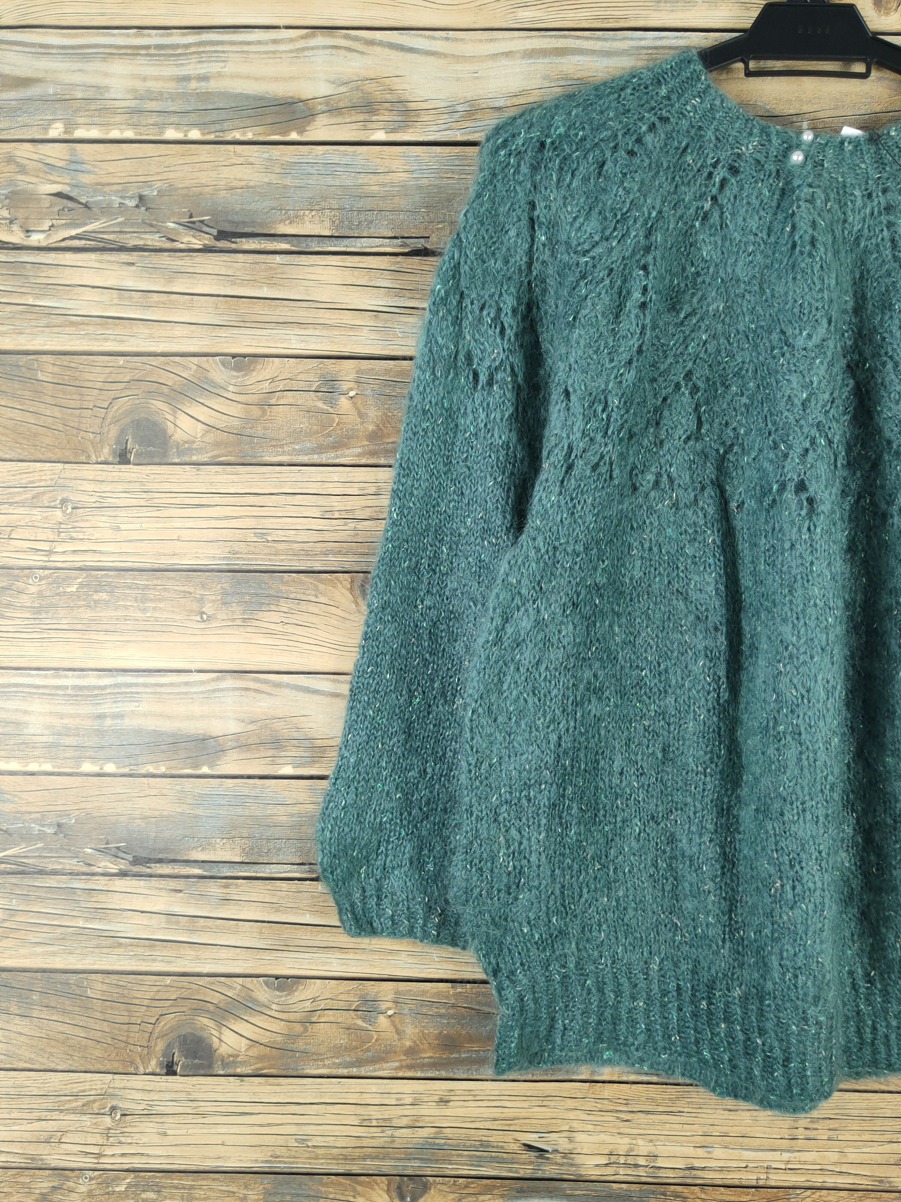 Japanese Brand Japanese Brand Green Knitwear Wool Sweatshirts #W2138 Size M / US 6-8 / IT 42-44 - 3 Thumbnail