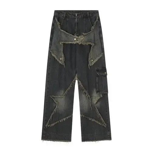 Jean STAR Embroidered Denim Jeans Size US 34 / EU 50 - 1 Thumbnail