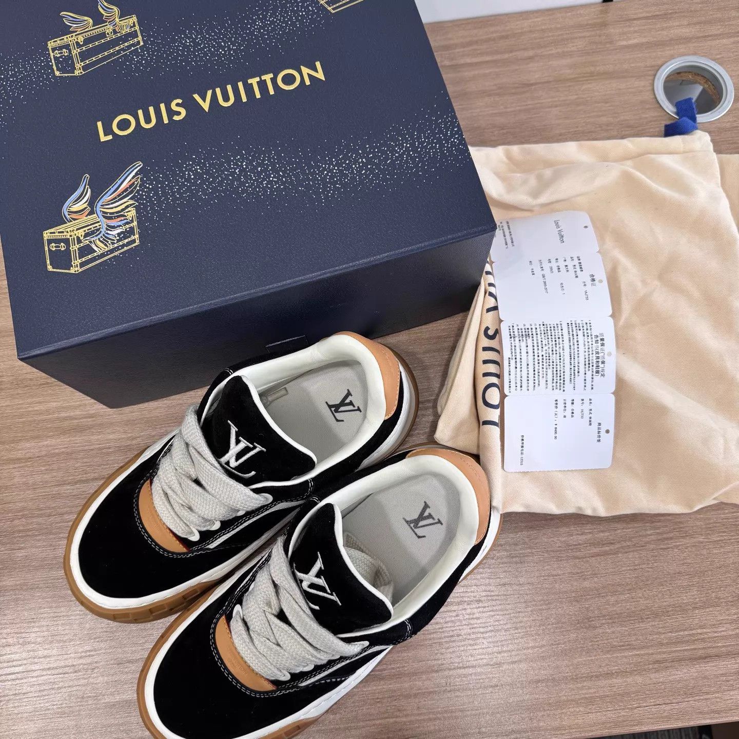 Louis Vuitton LOUIS VUITTON Tilted Suede Loafers Black UK6.5/40.5 Size US 7.5 / IT 37.5 - 9 Thumbnail