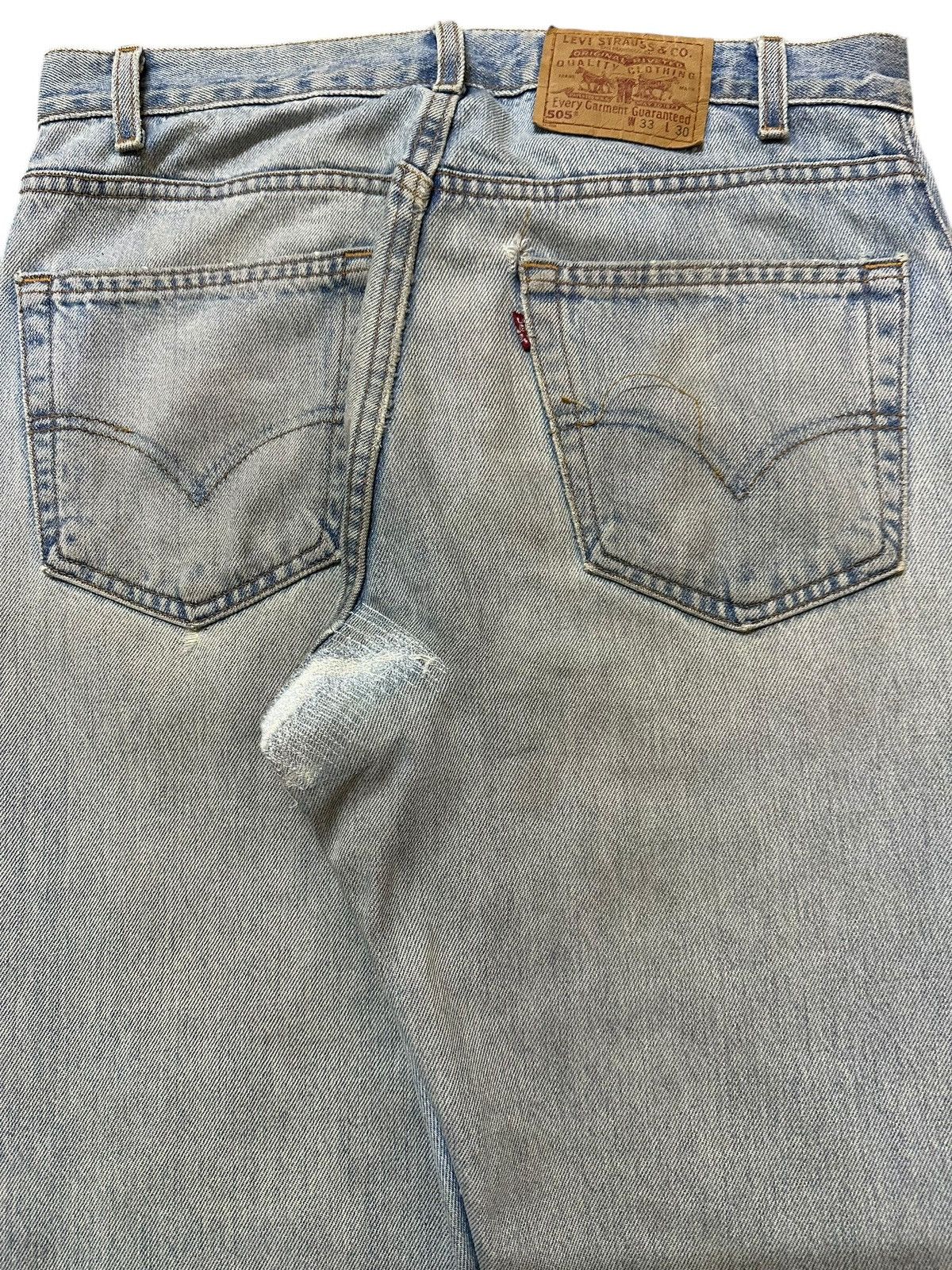 Levi's Vintage 80s Usa Levis 505 Paint Splatter Distressed Jeans Size US 32 / EU 48 - 5 Thumbnail