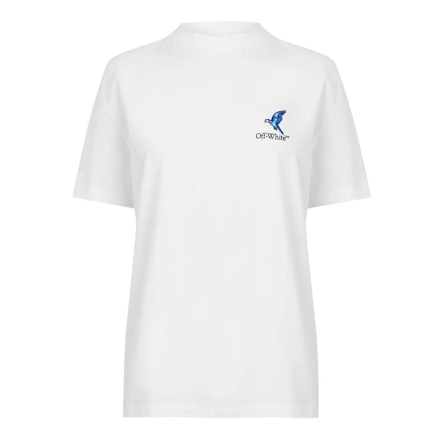 Off-White o1y1225 Crewneck T-Shirt in White Size XS / US 0-2 / IT 36-38 - 1 Thumbnail