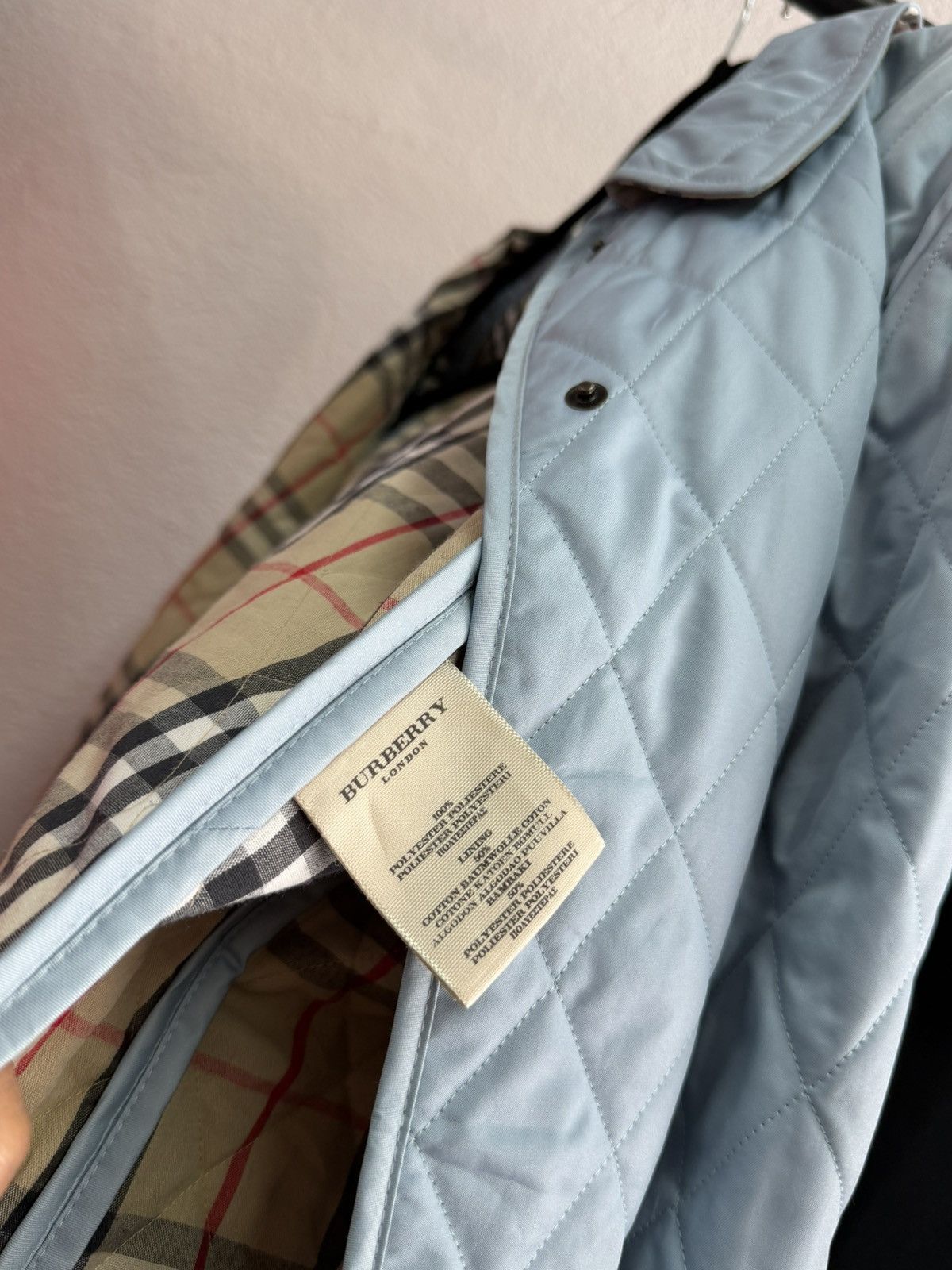 Burberry Burberry London Quilted Nova Check Jacket - Sky Blue Size M / US 6-8 / IT 42-44 - 5 Thumbnail