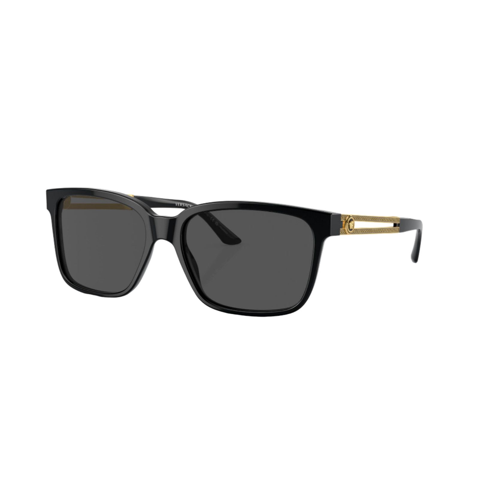 Versace Versace Sunglasses Square Black Gold Arm Grey Lens VE4307 Size ONE SIZE - 2 Thumbnail