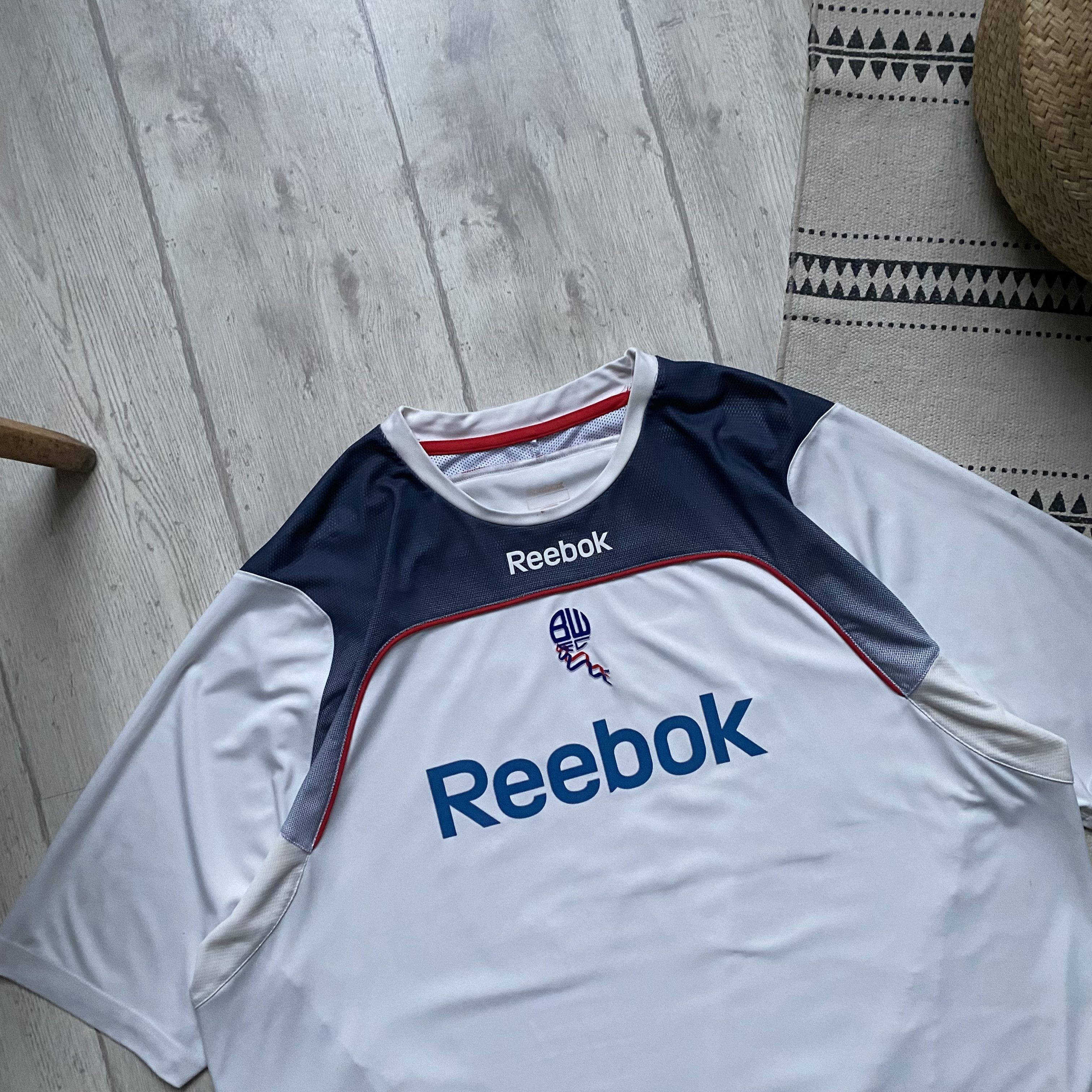Reebok ⚽️Vintage Reebok Bolton Wanderers Soccer jersey #40 Blockore Size US XXL / EU 58 / 5 - 4 Thumbnail