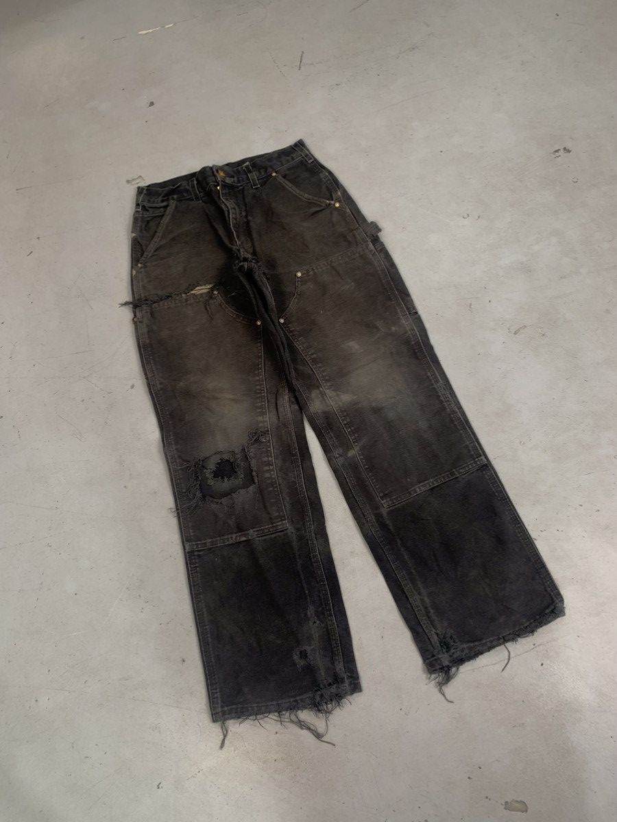 Carhartt Vintage faded Carhartt b01 BLK double knee denim Size US 30 / EU 46 - 1 Thumbnail