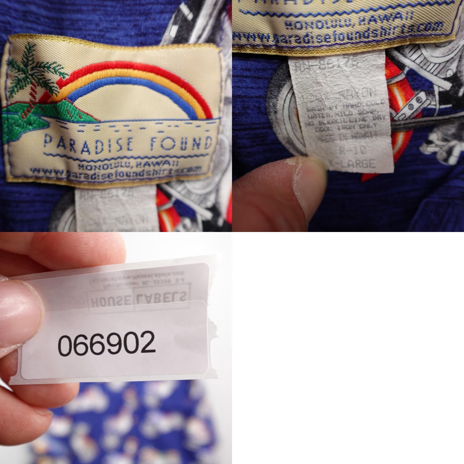 Paradise Found Vintage Paradise Found Shirt Mens XL Blue Motorcycle Hawaiian Aloha Button Up Size US XL / EU 56 / 4 - 8 Thumbnail