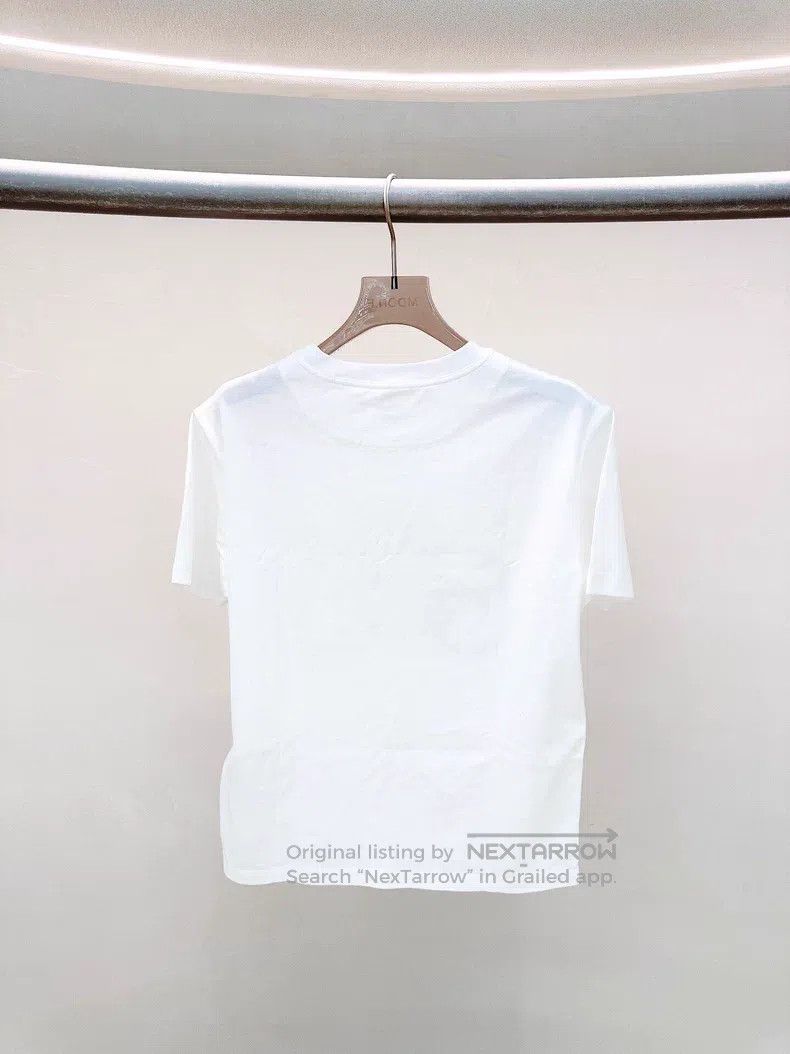Hermes Hermes White patterned T-shirt Size XXS / US 00 / IT 34 - 2 Thumbnail