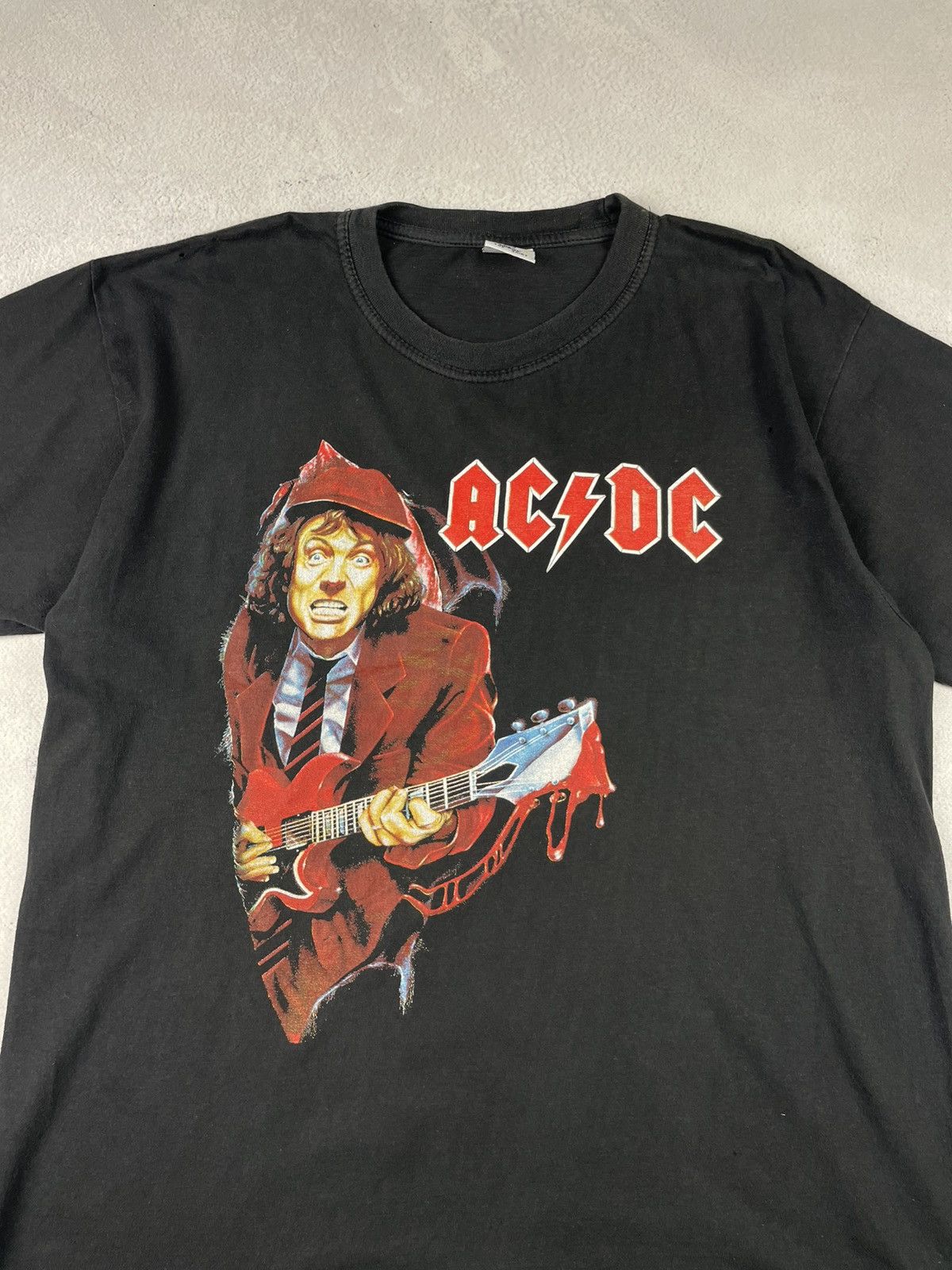 AC/DC Vintage Rare AC/DC Angus Young T-Shirt Top Tag Rock Band Size US XXL / EU 58 / 5 - 6 Thumbnail