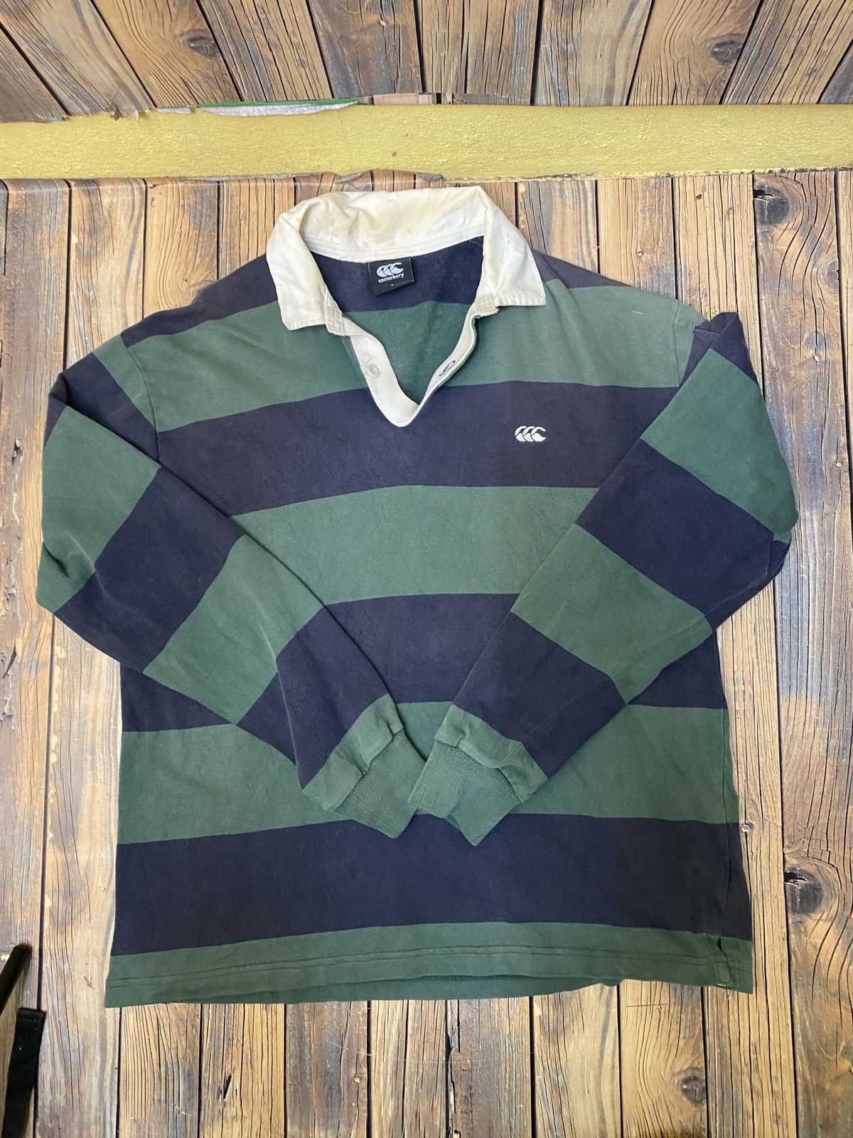 Canterbury of New Zealand × L.L. Bean × Vintage Vintage canterbury zebra line polo tee longsleeve Size US L / EU 52-54 / 3 - 3 Thumbnail