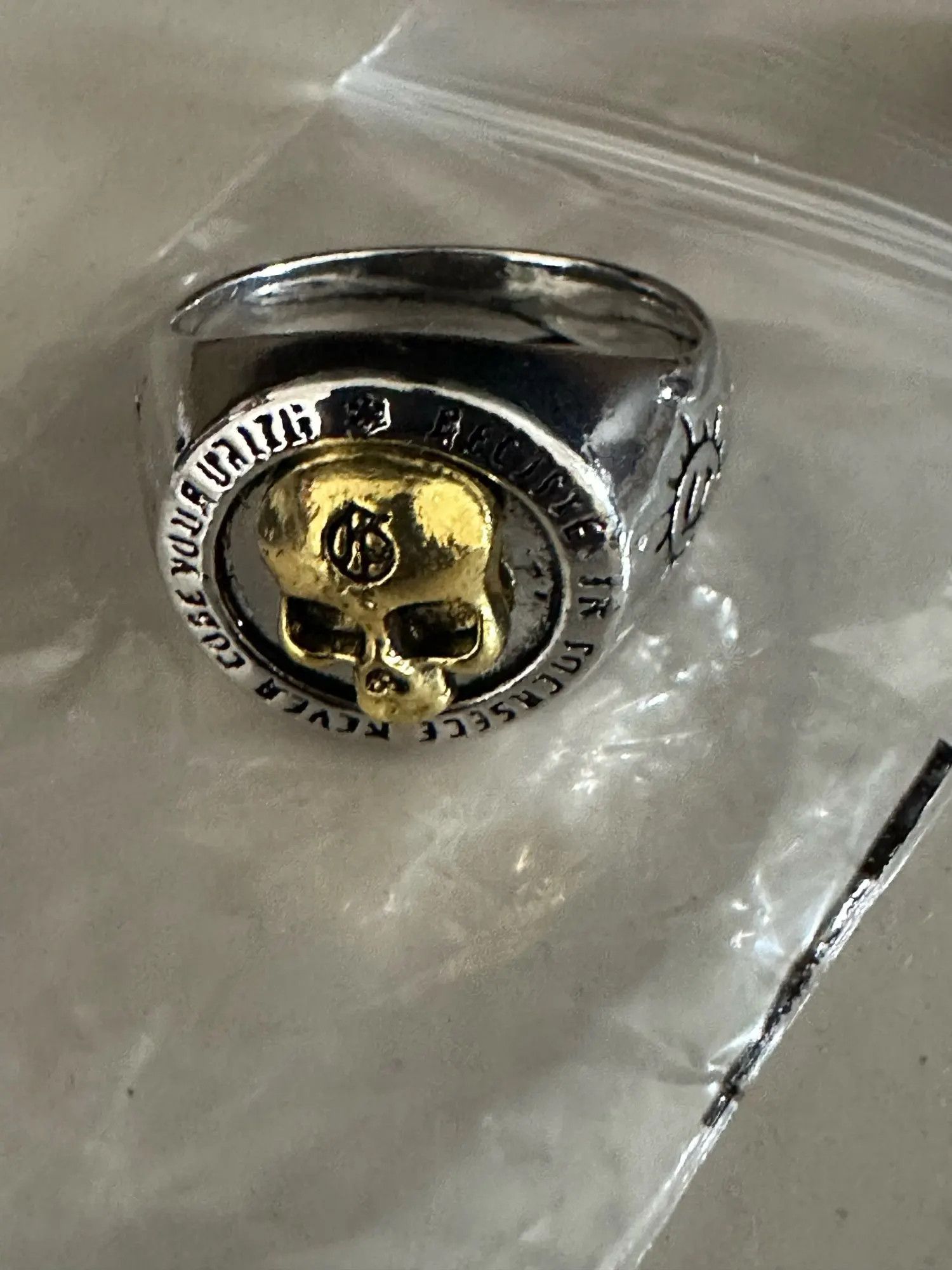 Jewelry × Vintage Classic Minimalist Skull Punk Ring Size ONE SIZE - 2 Thumbnail