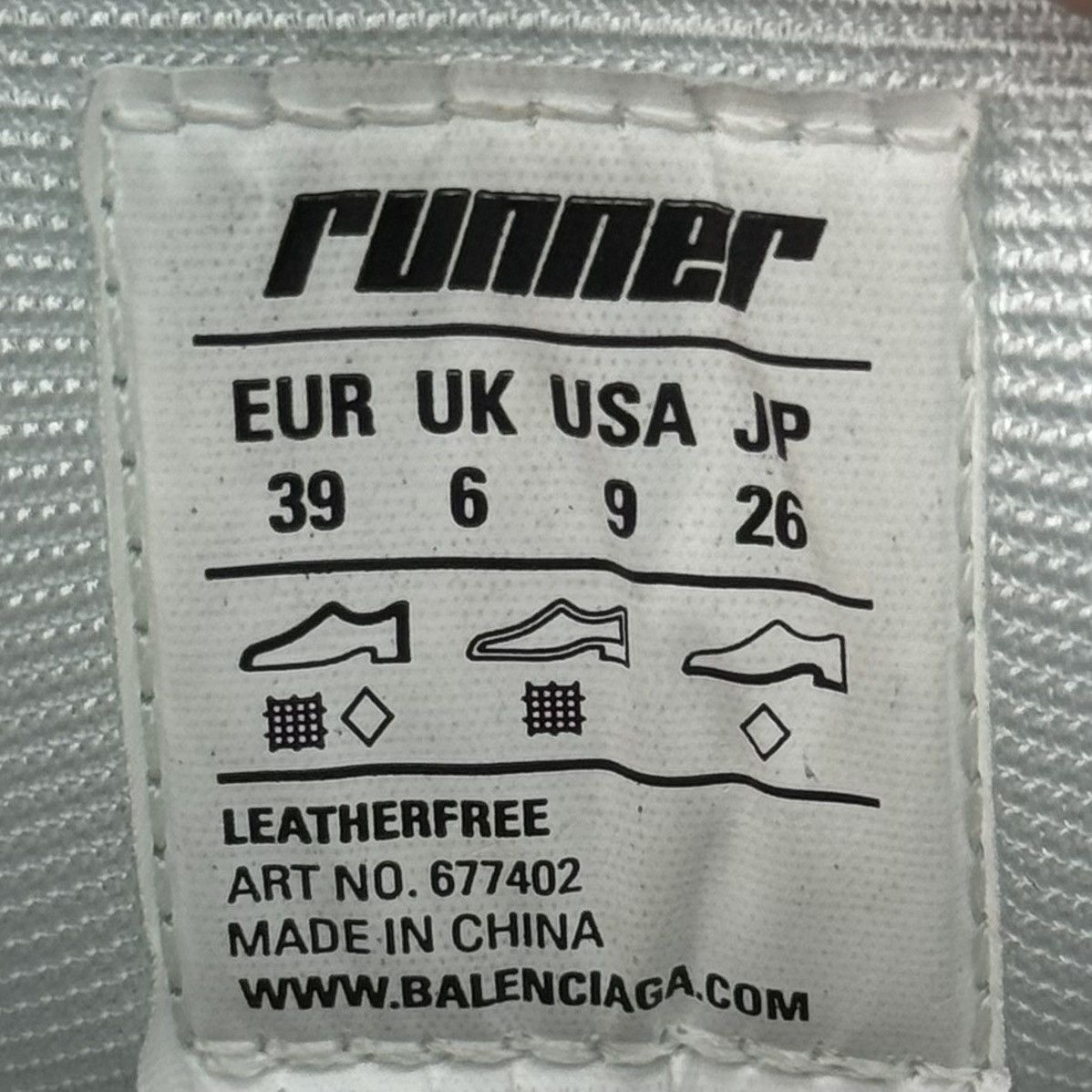 Balenciaga Balenciaga Runner White/Blue/Red Size US 6.5 / EU 39-40 - 6 Thumbnail