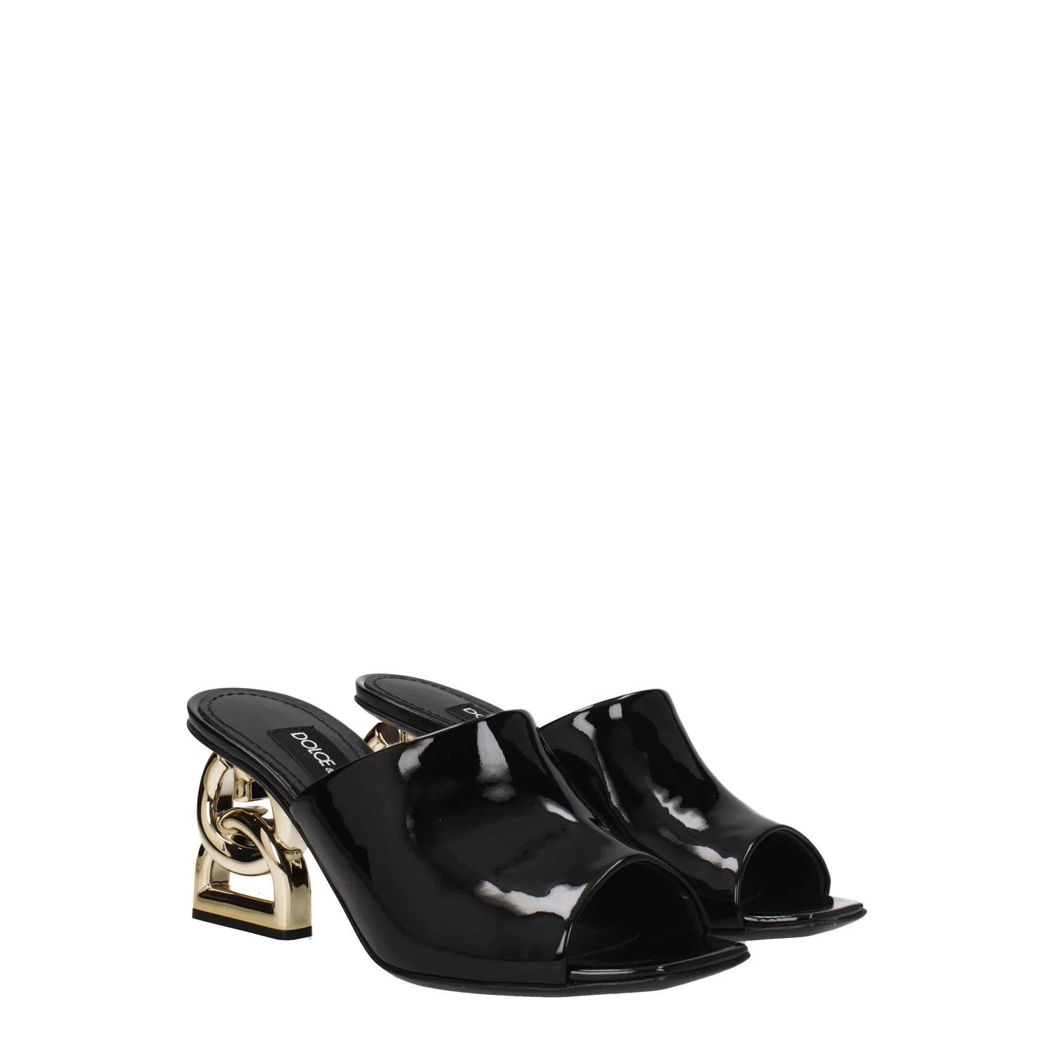 Dolce & Gabbana ob1o1e1124 Patent Leather Sandals in Black Size US 5.5 / IT 35.5 - 2 Thumbnail
