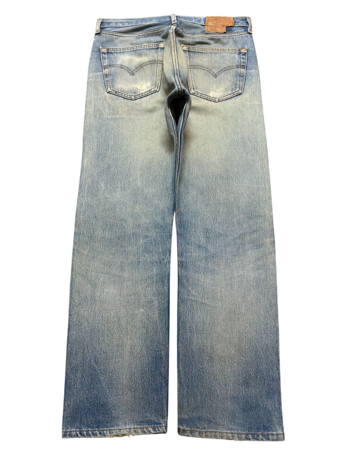 Levi's Vintage 90s Usa Levis 501xx Blue Faded Wash Distressed Jeans Size US 32 / EU 48 - 2 Thumbnail