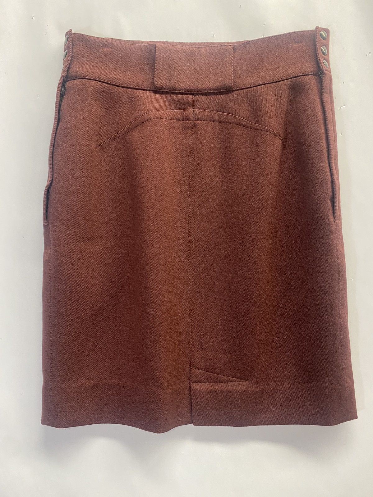 Alaia Vintage Alaia Brown Wool Skirt Size 28" / US 6 / IT 42 - 2 Thumbnail