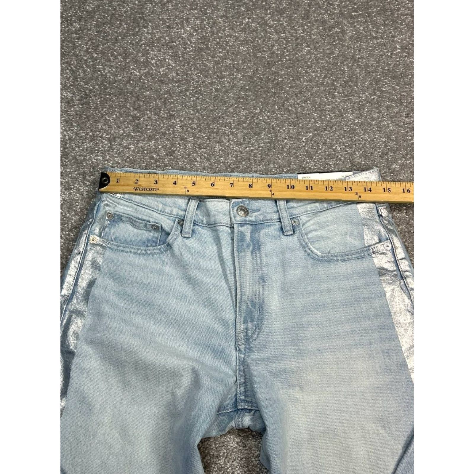 American Eagle Outfitters VINTAGE American Eagle Outfitters Stovepipe Jeans Womens 6 Blue Denim Stretch 30x29 Size 28" / US 6 / IT 42 - 4 Thumbnail
