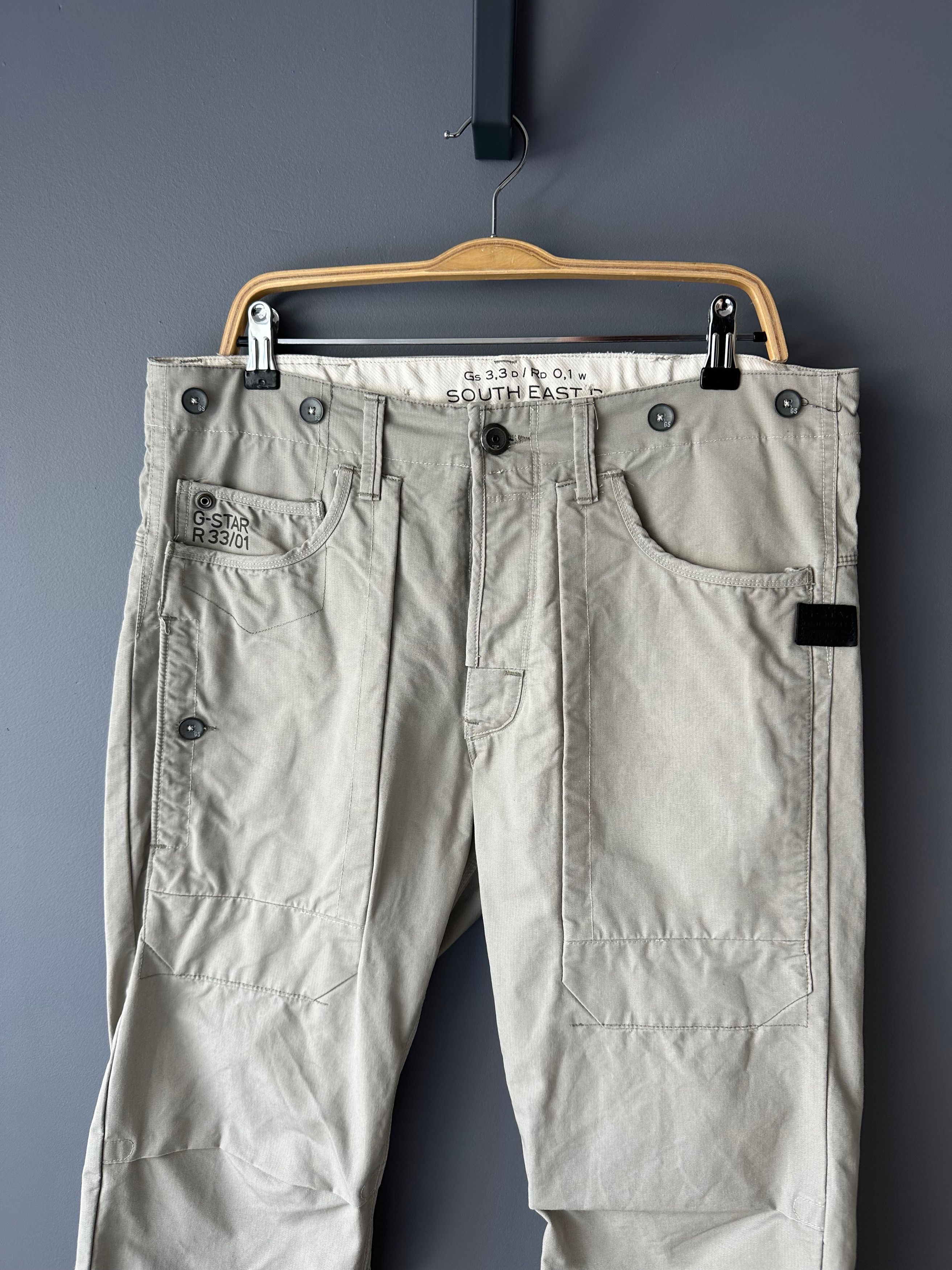G-Star G-Star Cargo Army Lumber Straight Pants Trousers gray Size US 33 - 2 Thumbnail