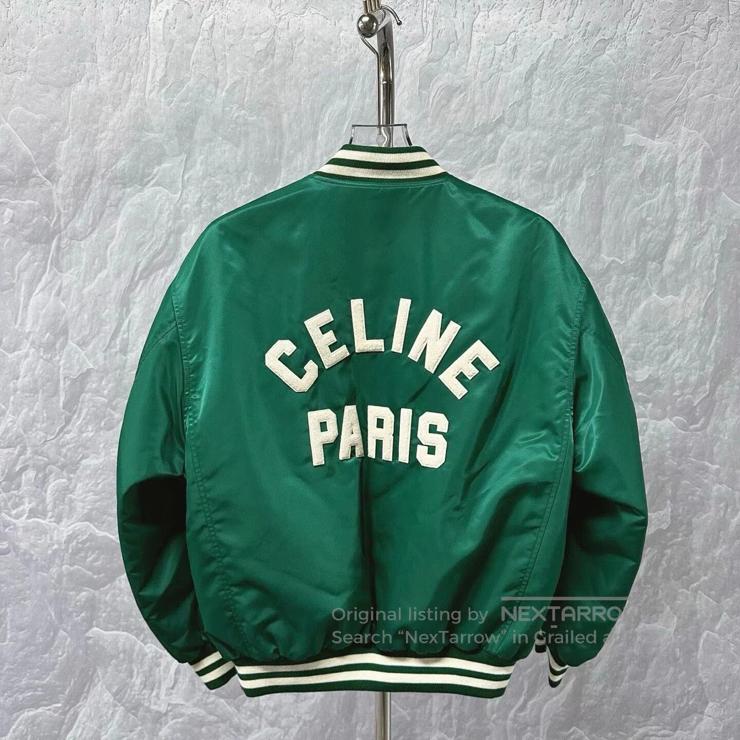 Celine celine green embroidered baseball jacket size 38. Size M / US 6-8 / IT 42-44 - 4 Thumbnail