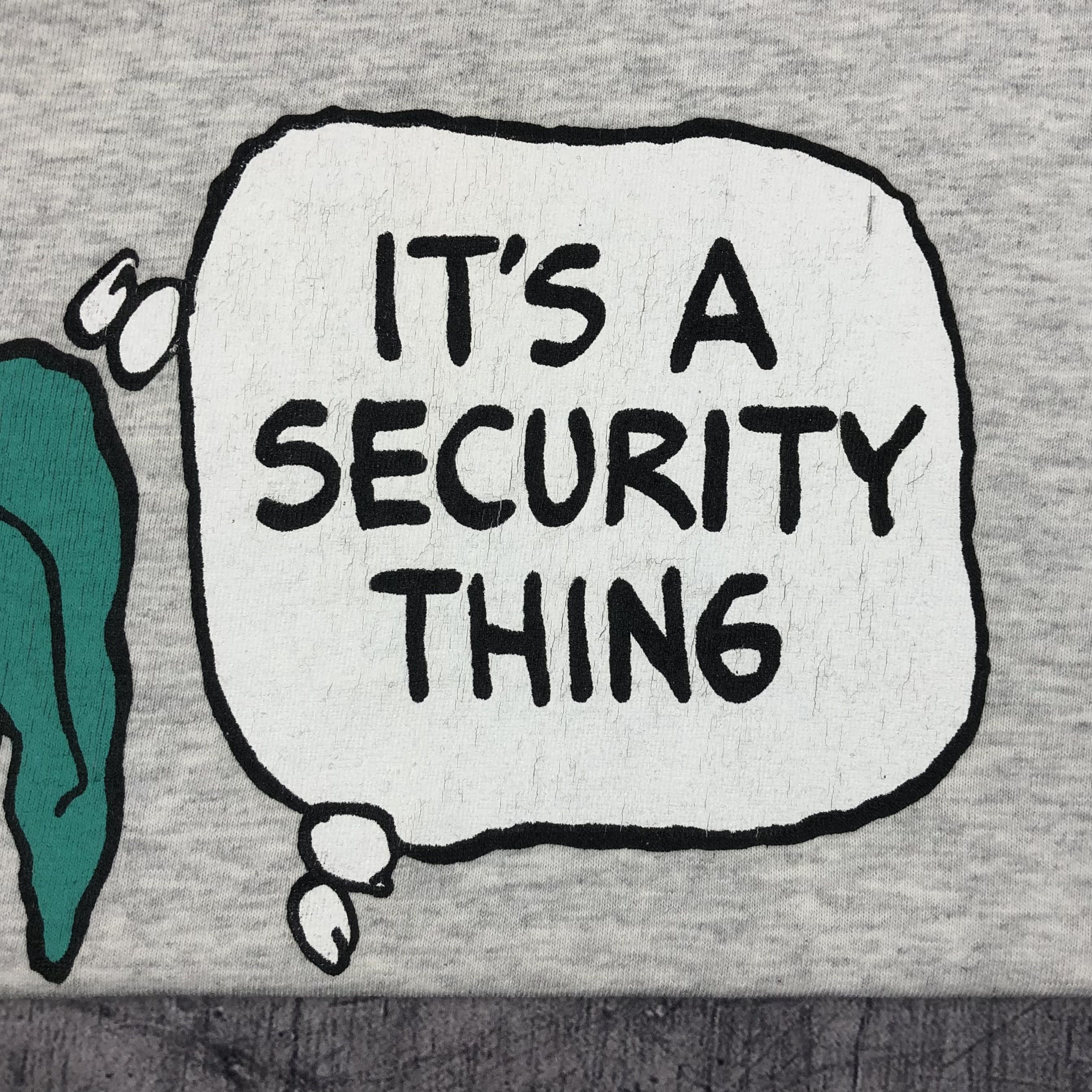 Peanuts 90s Peanuts Snoopy USA Security Thing Single Stitch Tee Size US XL / EU 56 / 4 - 6 Thumbnail