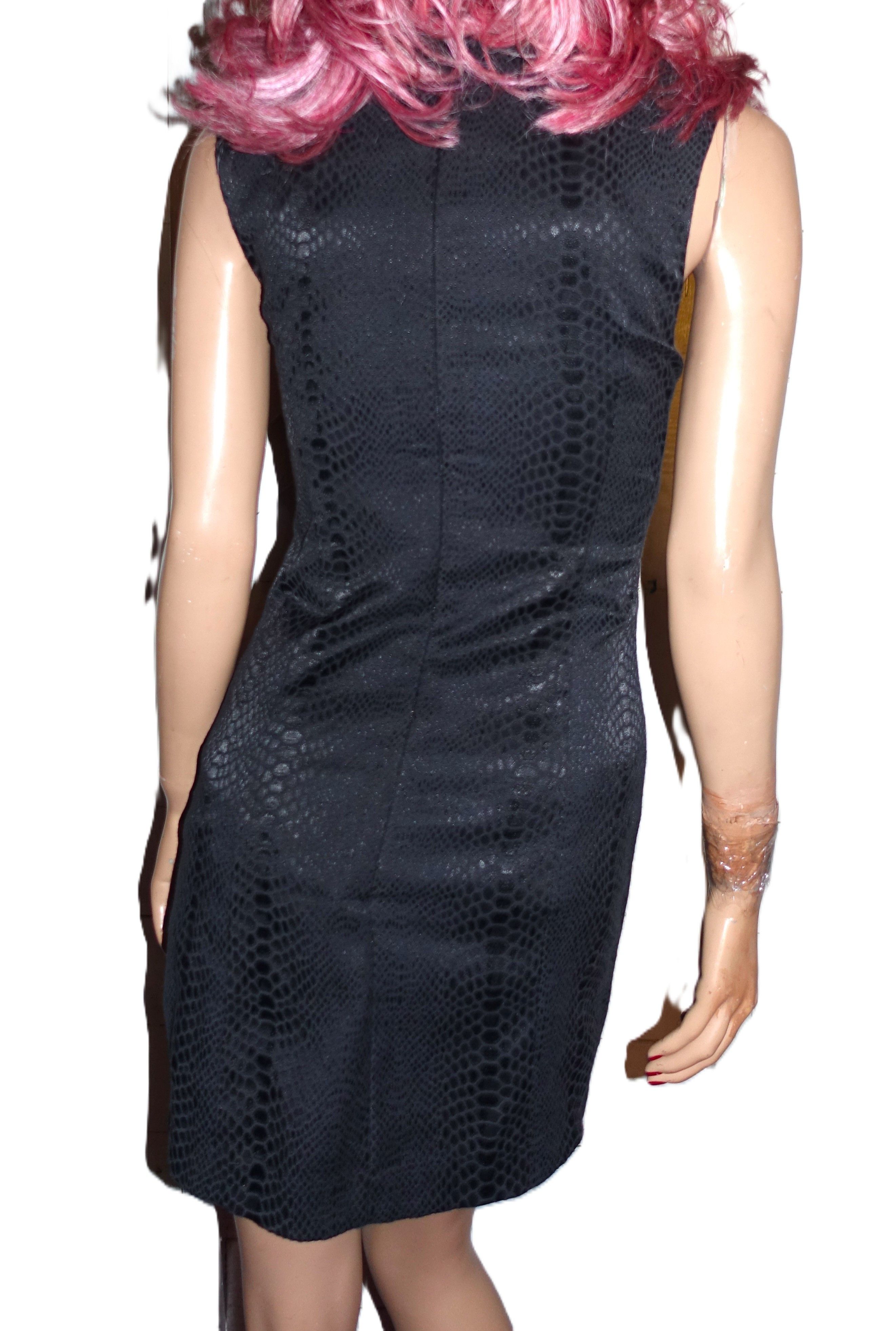 Other Shilla Black Faux Snakeskin Dress M Size M / US 6-8 / IT 42-44 - 5 Thumbnail