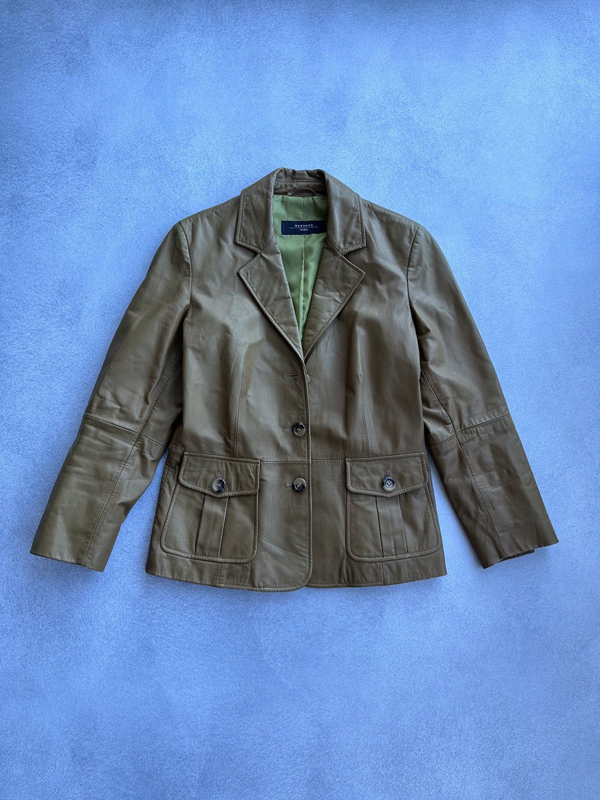 Max Mara × Vintage × Weekend Max Mara Vintage Max Mara x Weekend Woman Leather Buttons Jacket Size M / US 6-8 / IT 42-44 - 1 Thumbnail