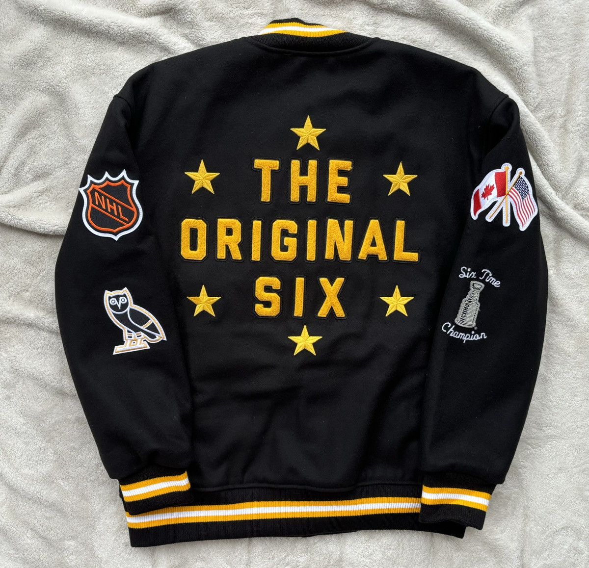 NHL × October's Very Own OVO x Boston Bruins Varsity Jacket Size US XXL / EU 58 / 5 - 5 Thumbnail