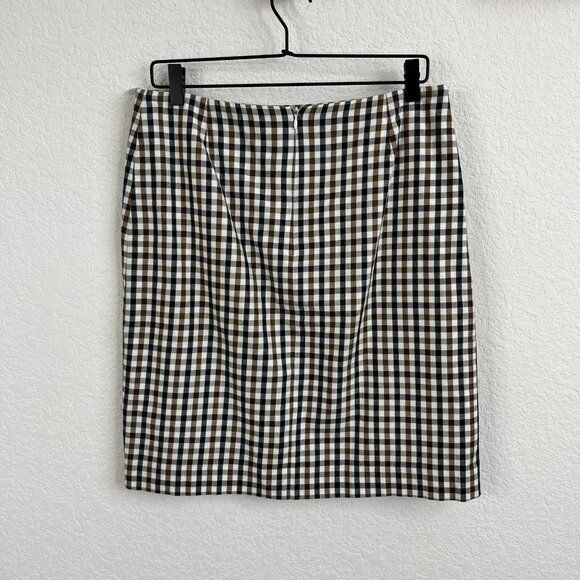 Aquascutum Aquascutum London Plaid Gingham Pencil Skirt Straight Size 34" / US 12 / IT 48 - 5 Thumbnail