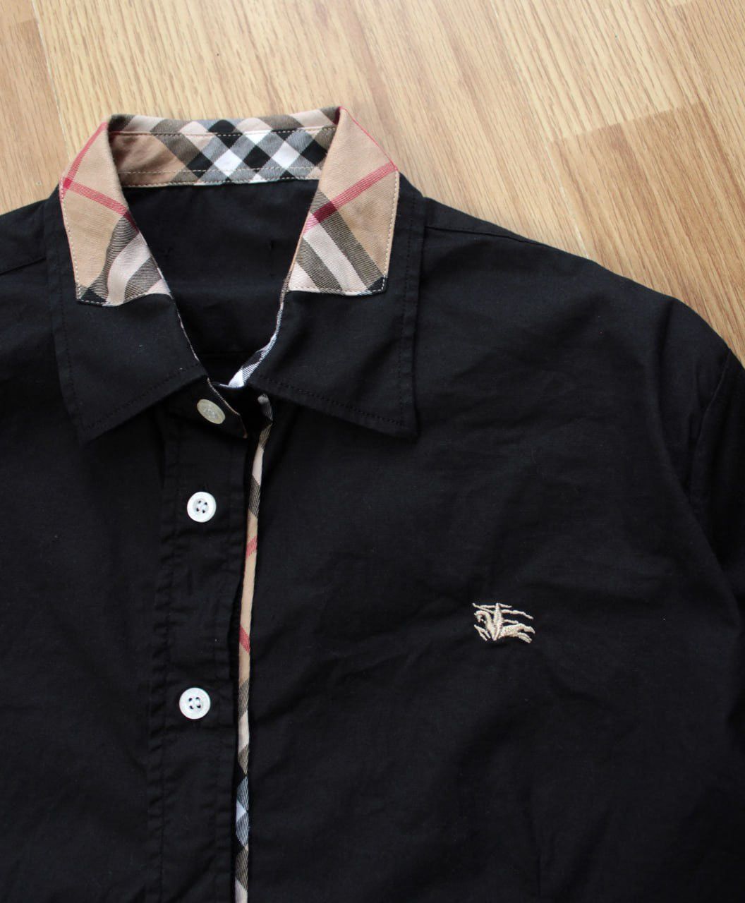 Burberry 🔥 Vintage Burberry Nova Check Black Button Up Shirt Size M / US 6-8 / IT 42-44 - 3 Thumbnail