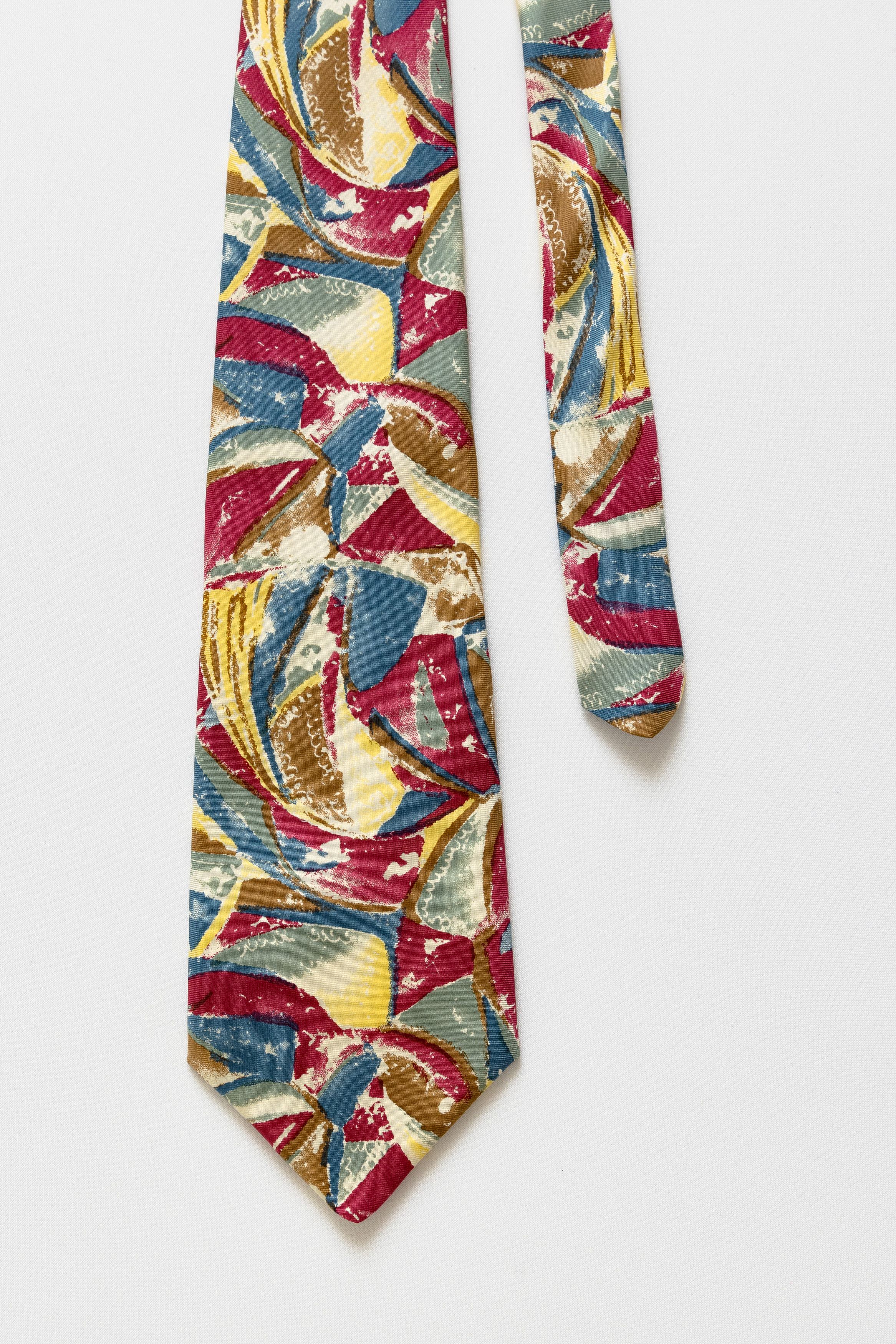 Japanese Brand man Tie abstract pattern print necktie silk tie 065 Size ONE SIZE - 3 Thumbnail